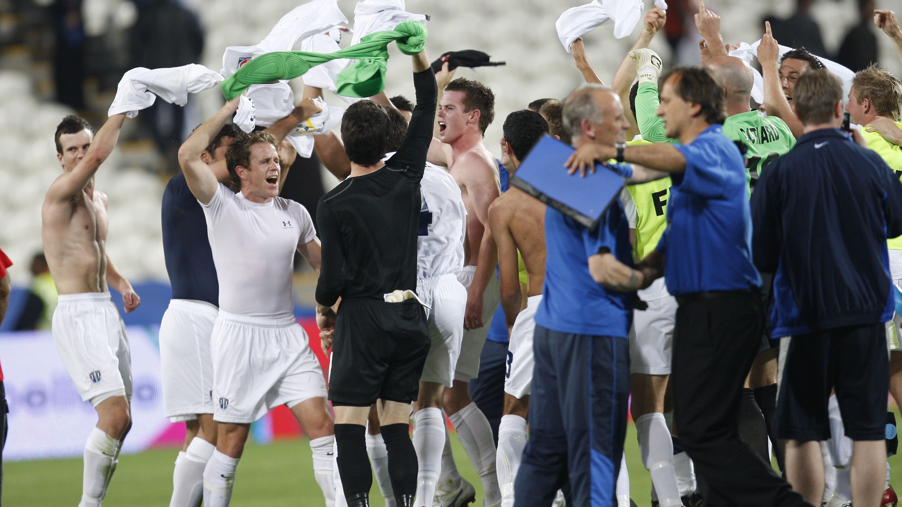 New Zealand's Auckland players celebrate