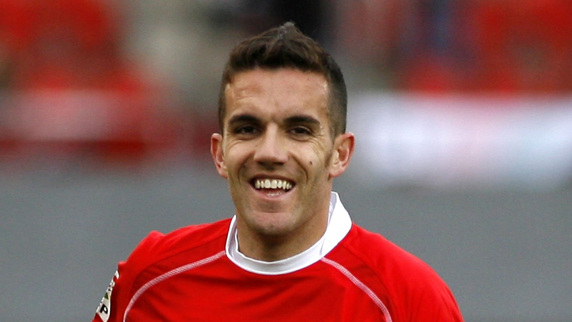 Mallorca's midfielder Julio Alvarez cele