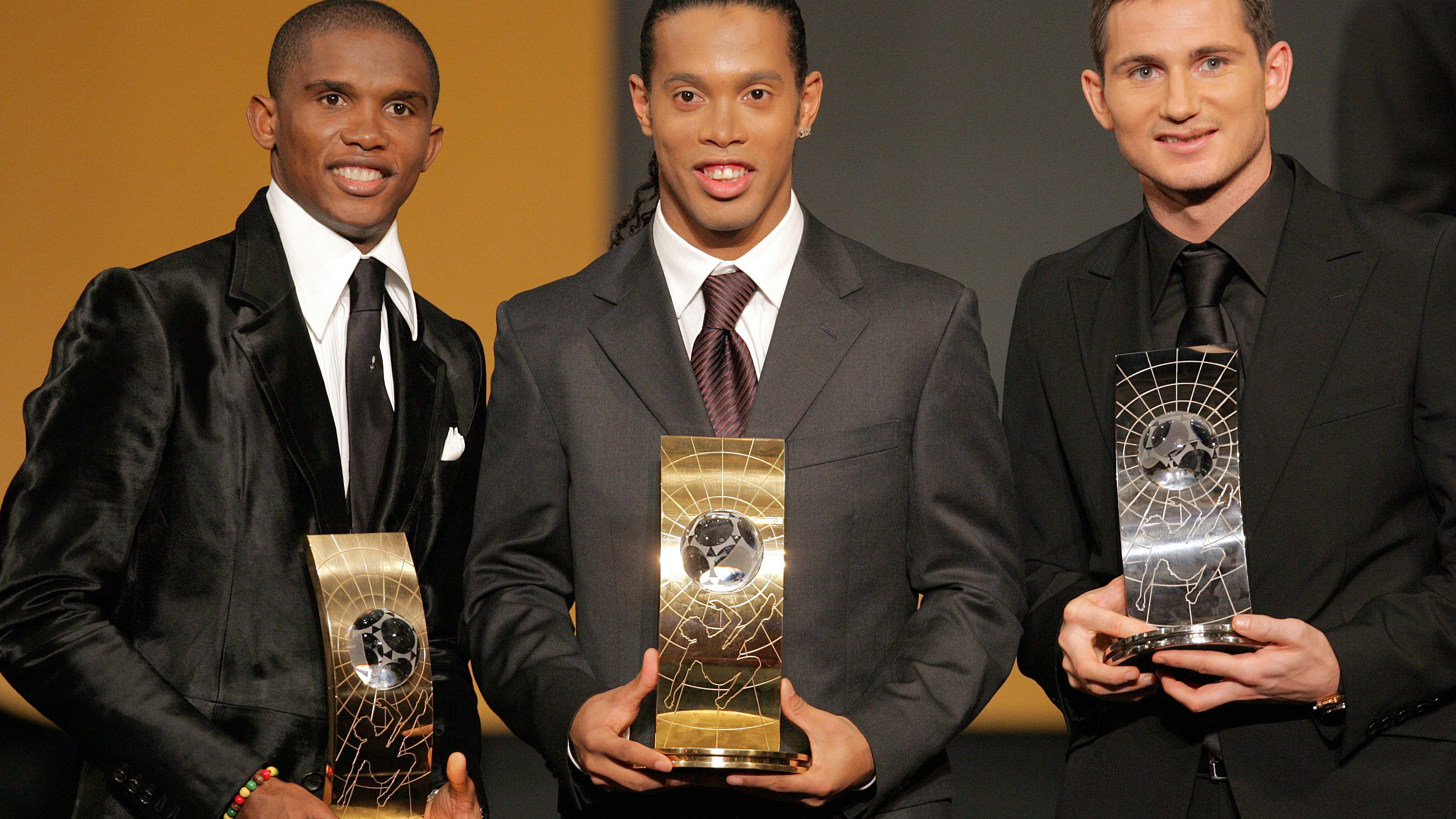 Football player (From L) Samuel Eto'o fr