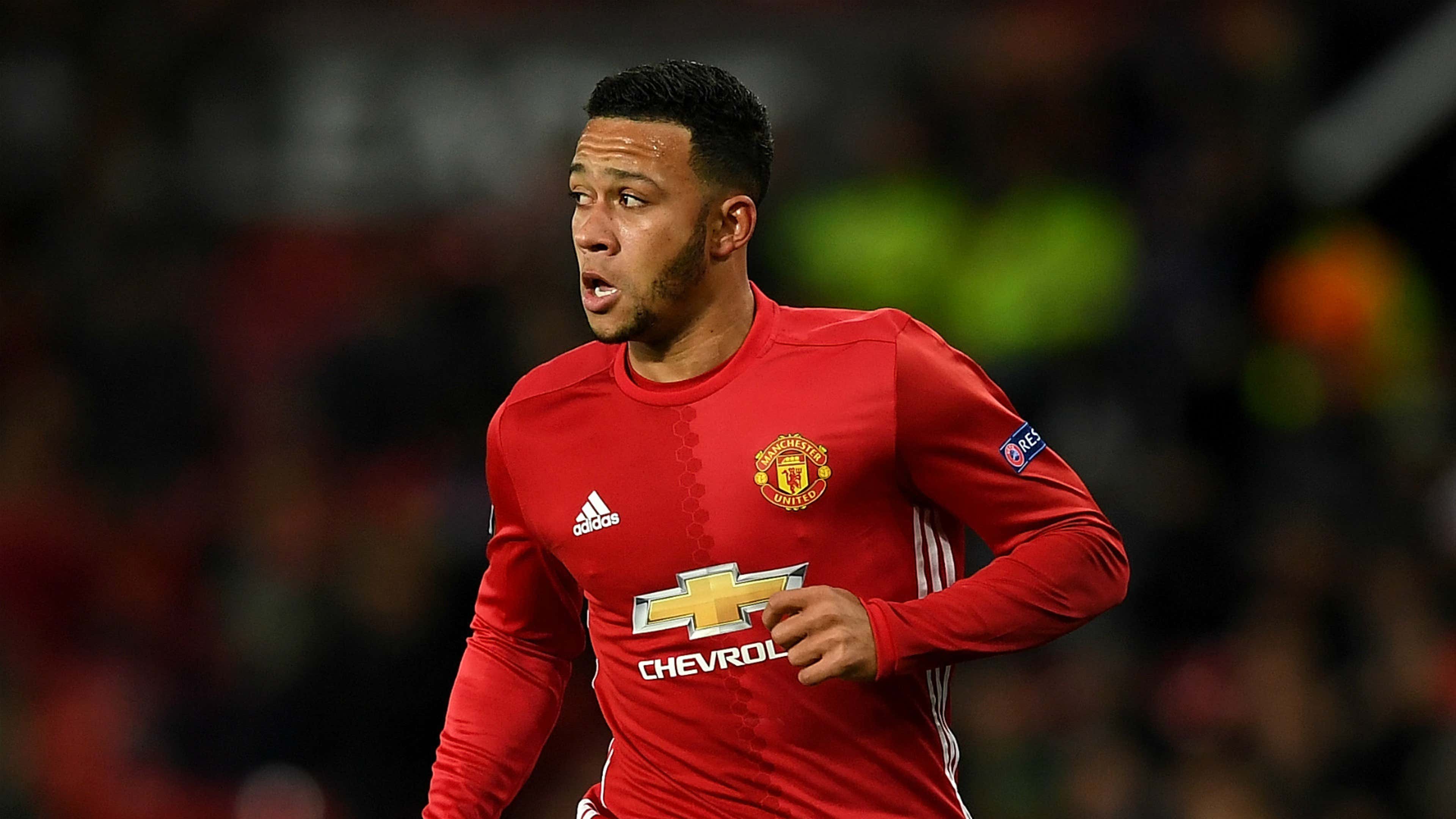 Memphis Depay pictured out and about in Manchester following