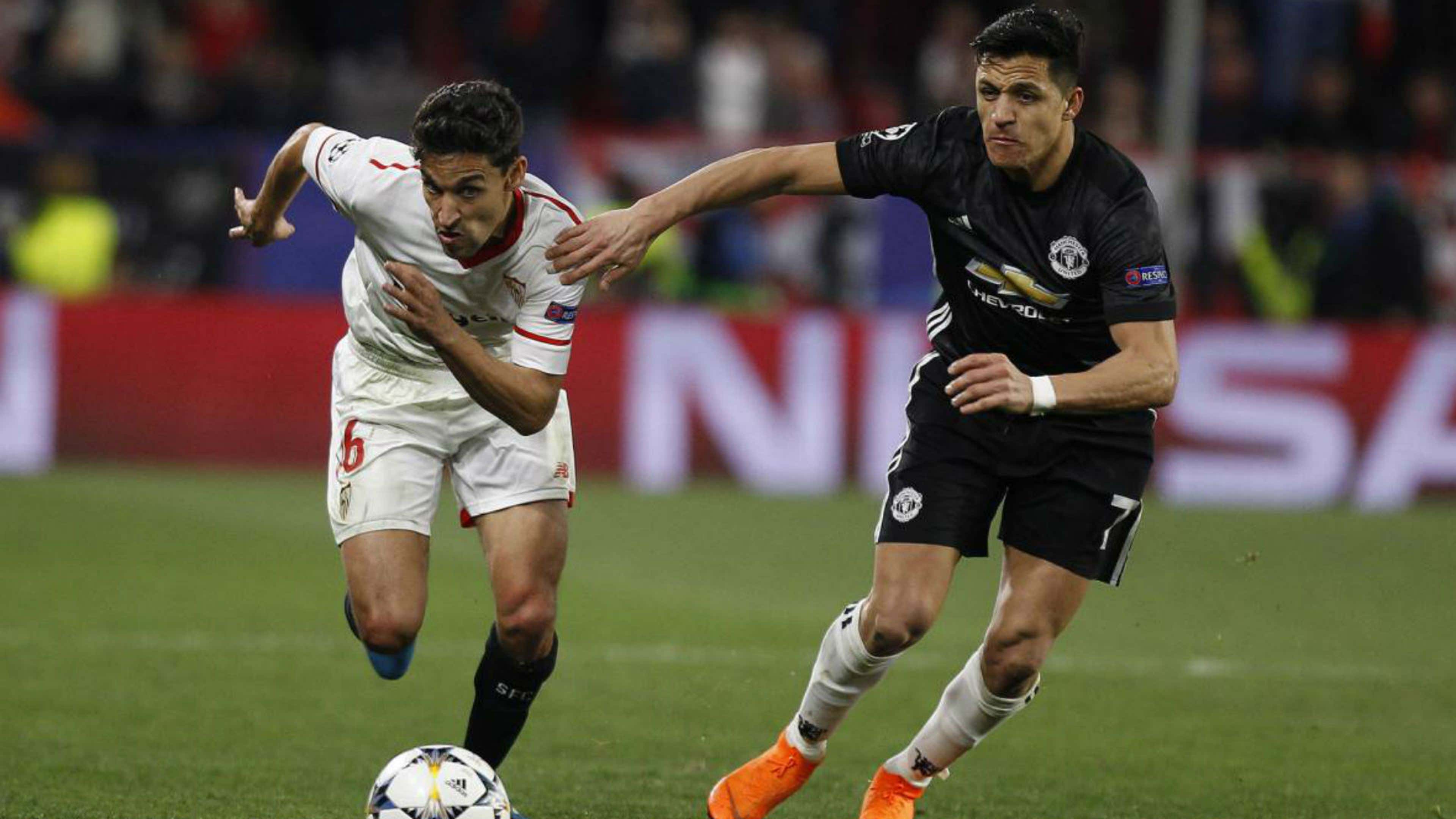 Jesús Navas y Alexis Sánchez Sevilla Manchester United 21022018