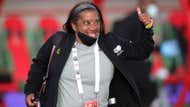 Desiree Ellis, coach f South Africa celebrates a victory during the 2022 Womens Africa Cup of Nations.