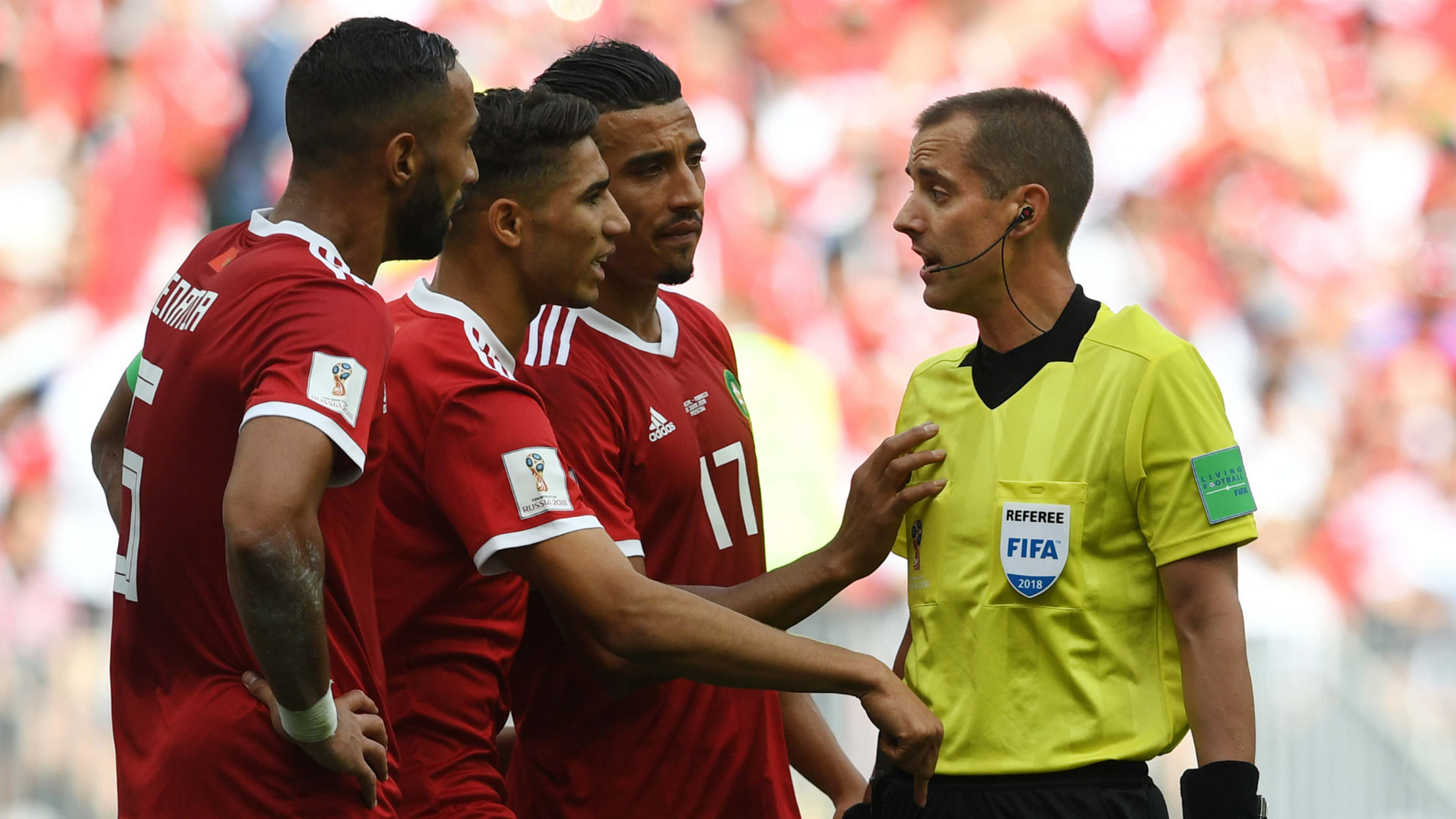 Morocco Portugal Referee Mark Geiger WC 2018
