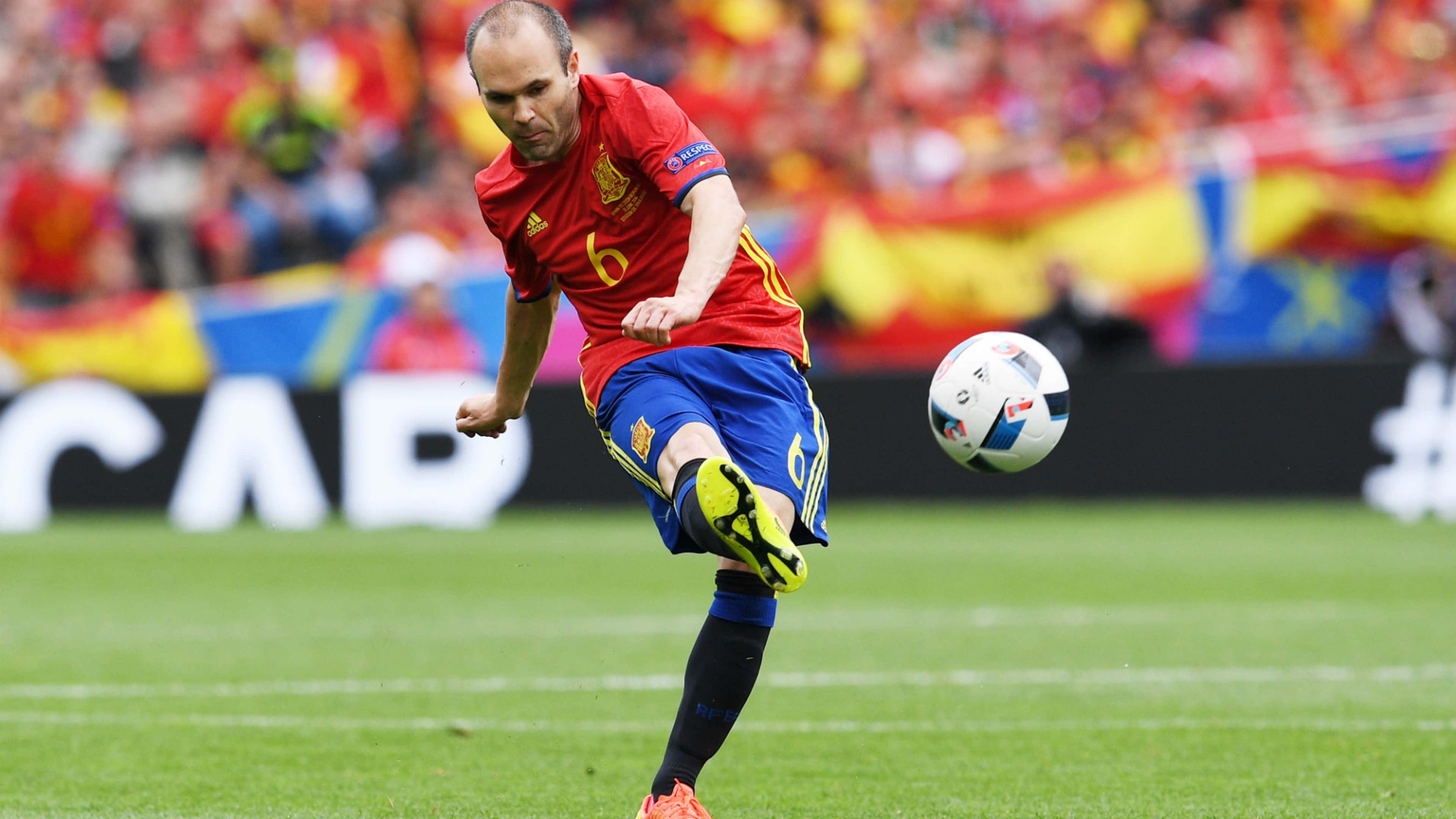 Andres Iniesta Spain Czech Republic Euro 2016