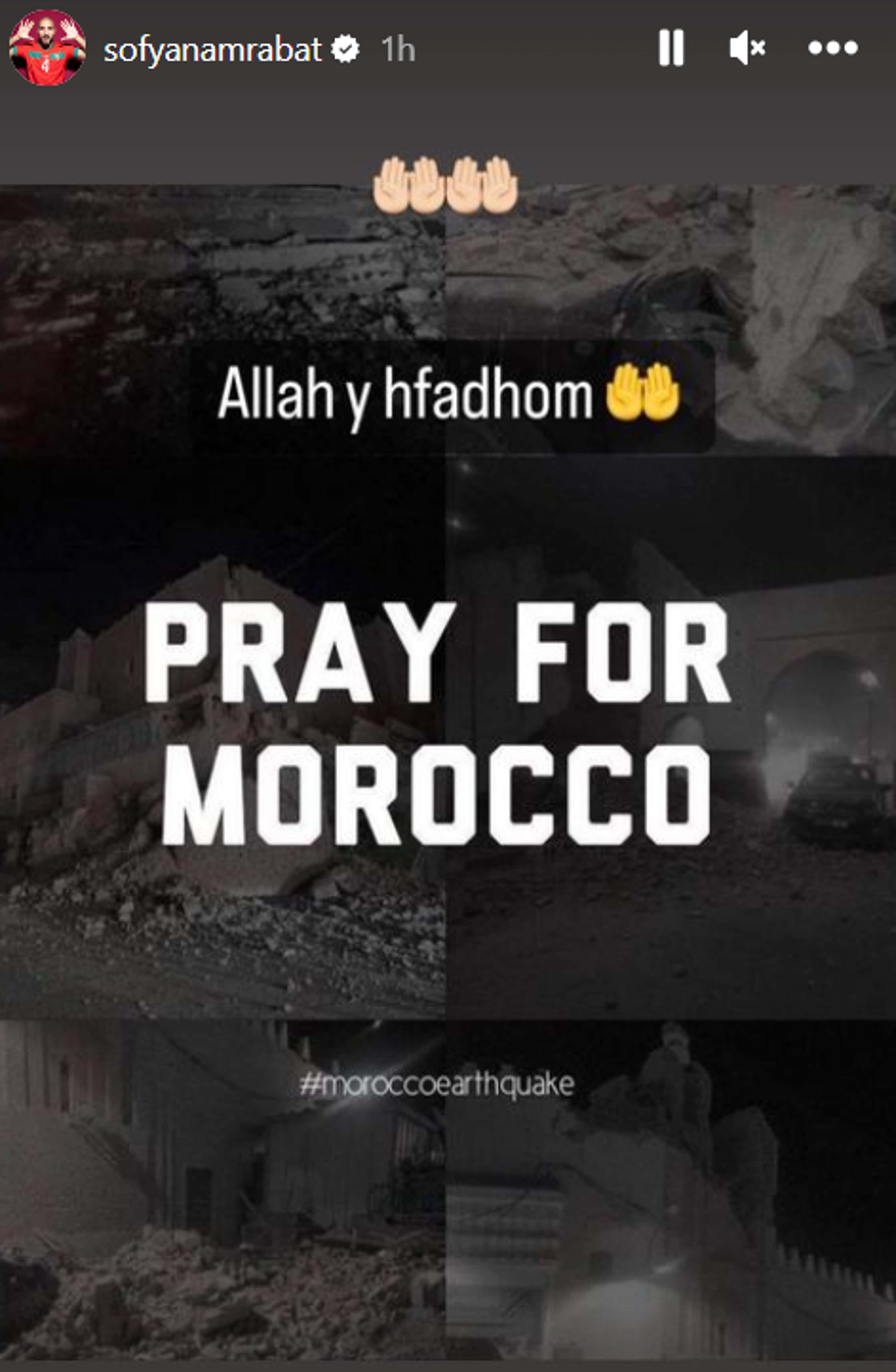 Amrabat Morocco earthquake tribute 