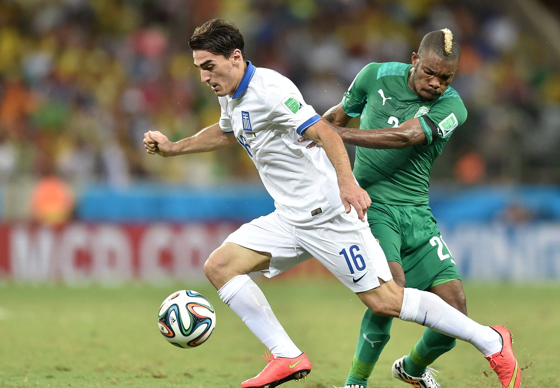 Lazaros Greece Serey Die Ivory Coast 2014 World Cup Group C