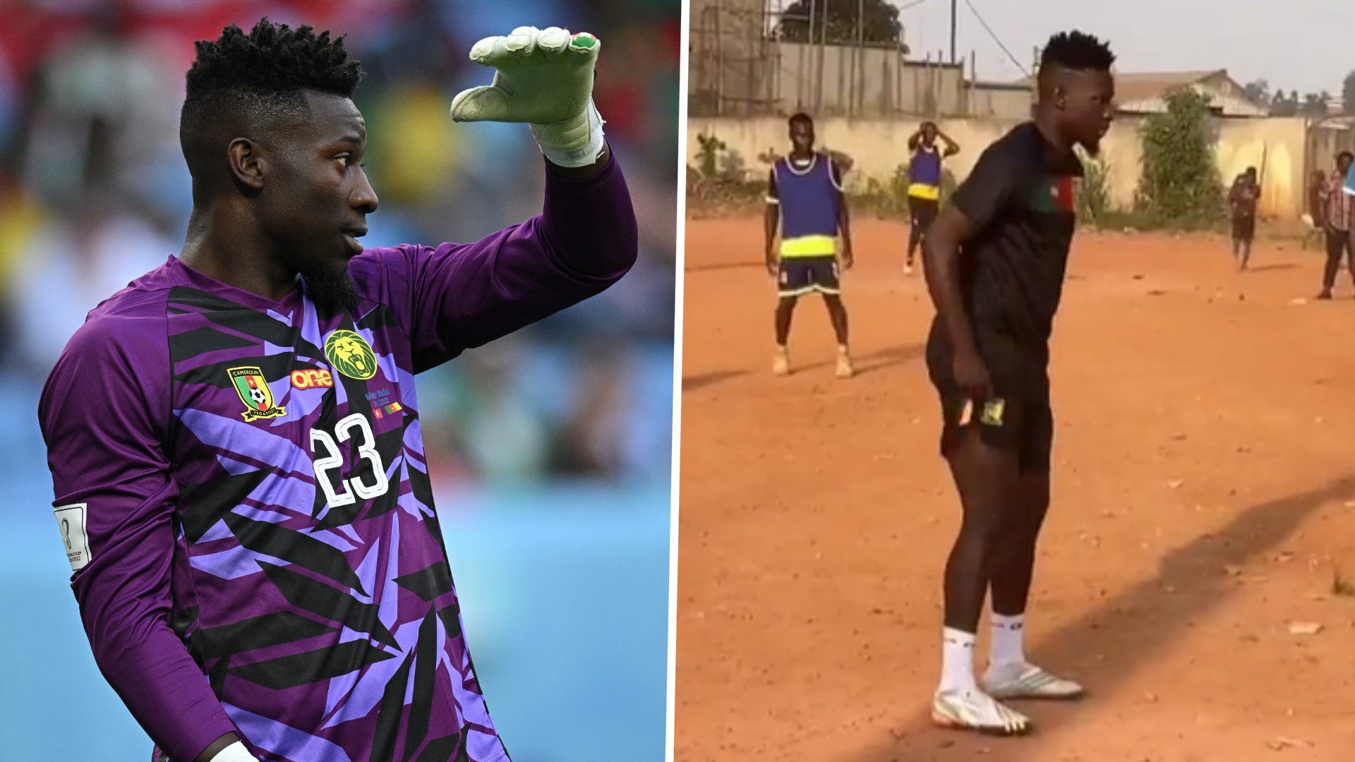 WATCH Onana plays football with kids in Cameroon after being exiled from 2022 World Cup Goal US
