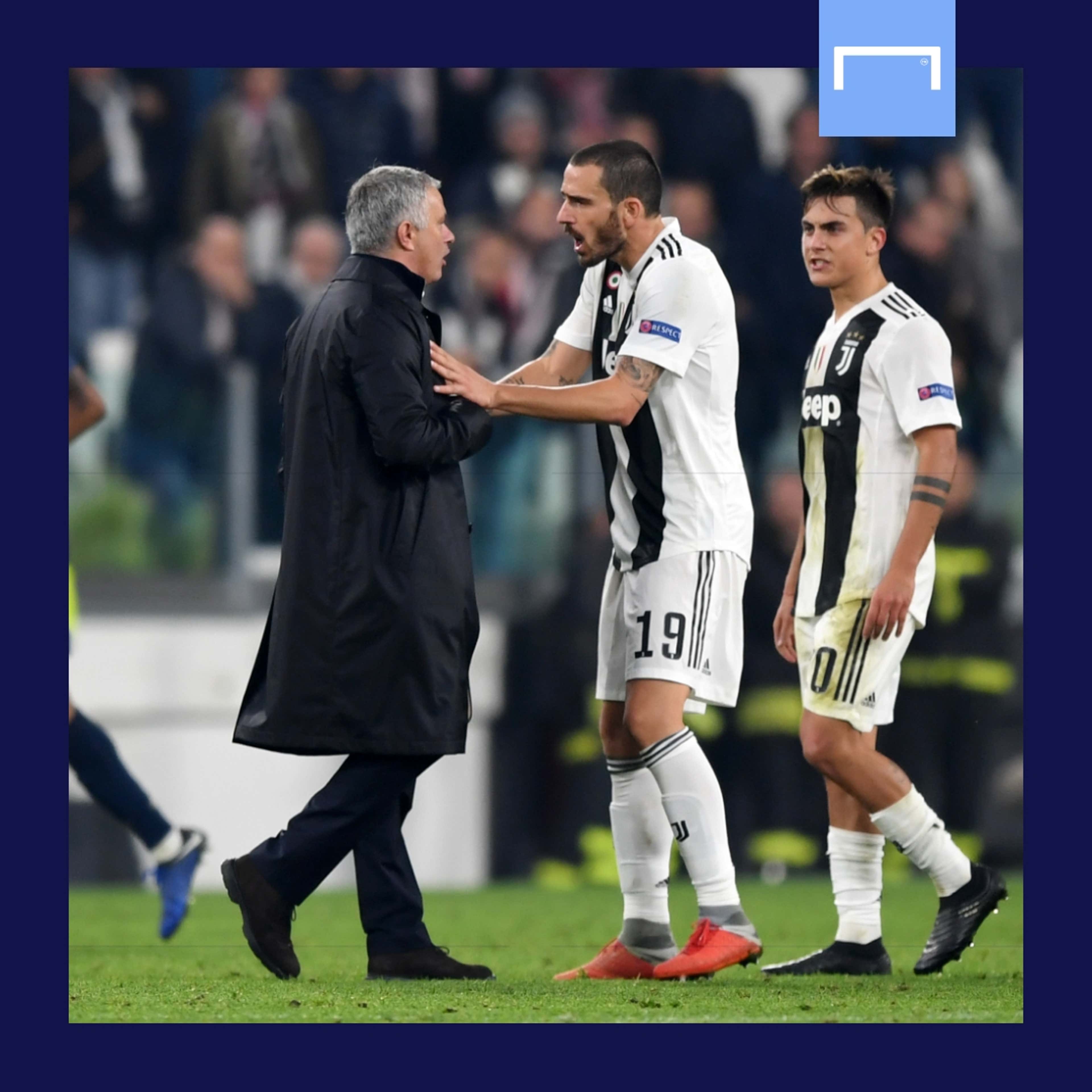 Jose Mourinho Leonardo Bonucci Juventus Manchester United 2018 Champions League GFX