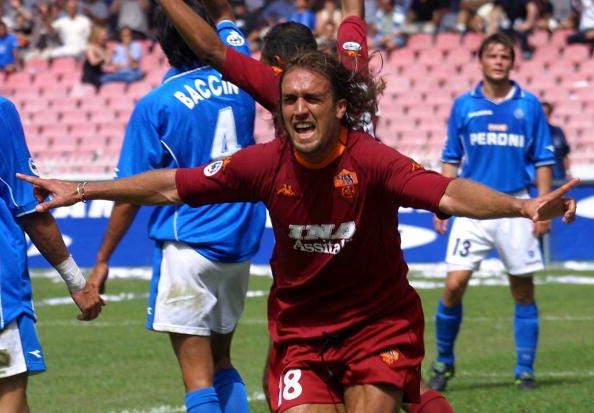 Gabriel Batistuta Roma Serie A 06102001