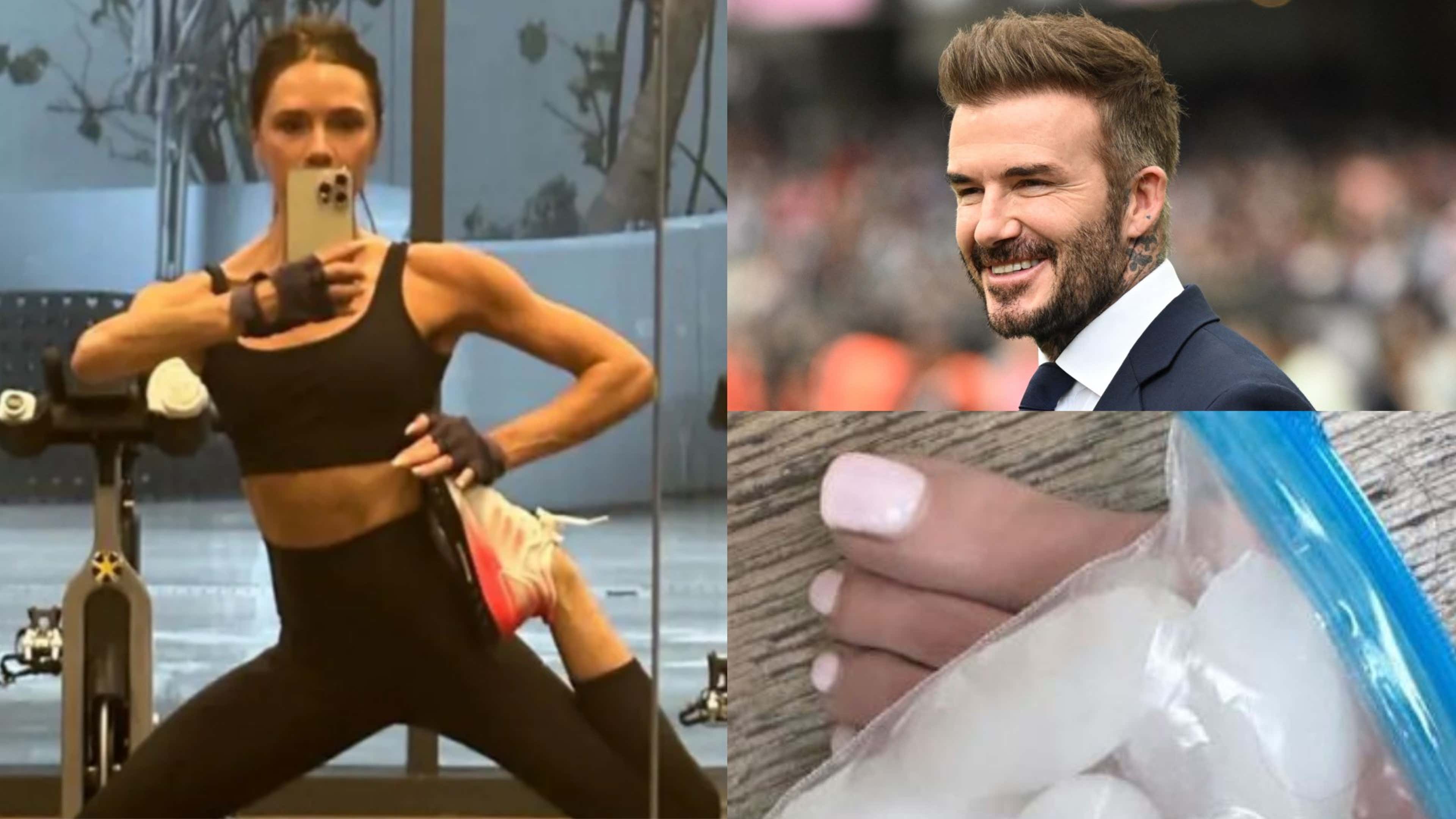Beckham mocks wife Victoria's feet on Valentine's Day
