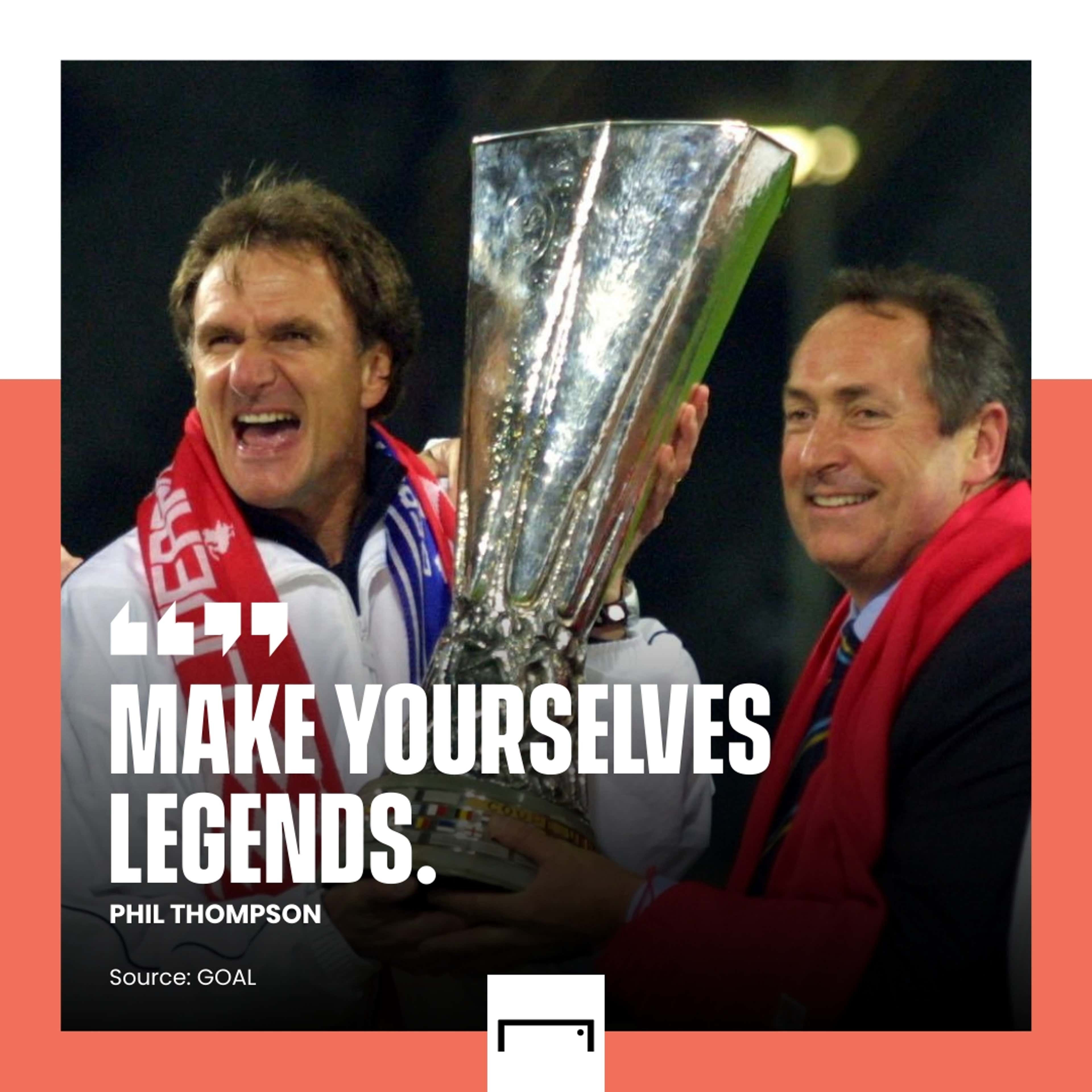 Phil Thompson Gerard Houllier Liverpool UEFA Cup 2001 GFX