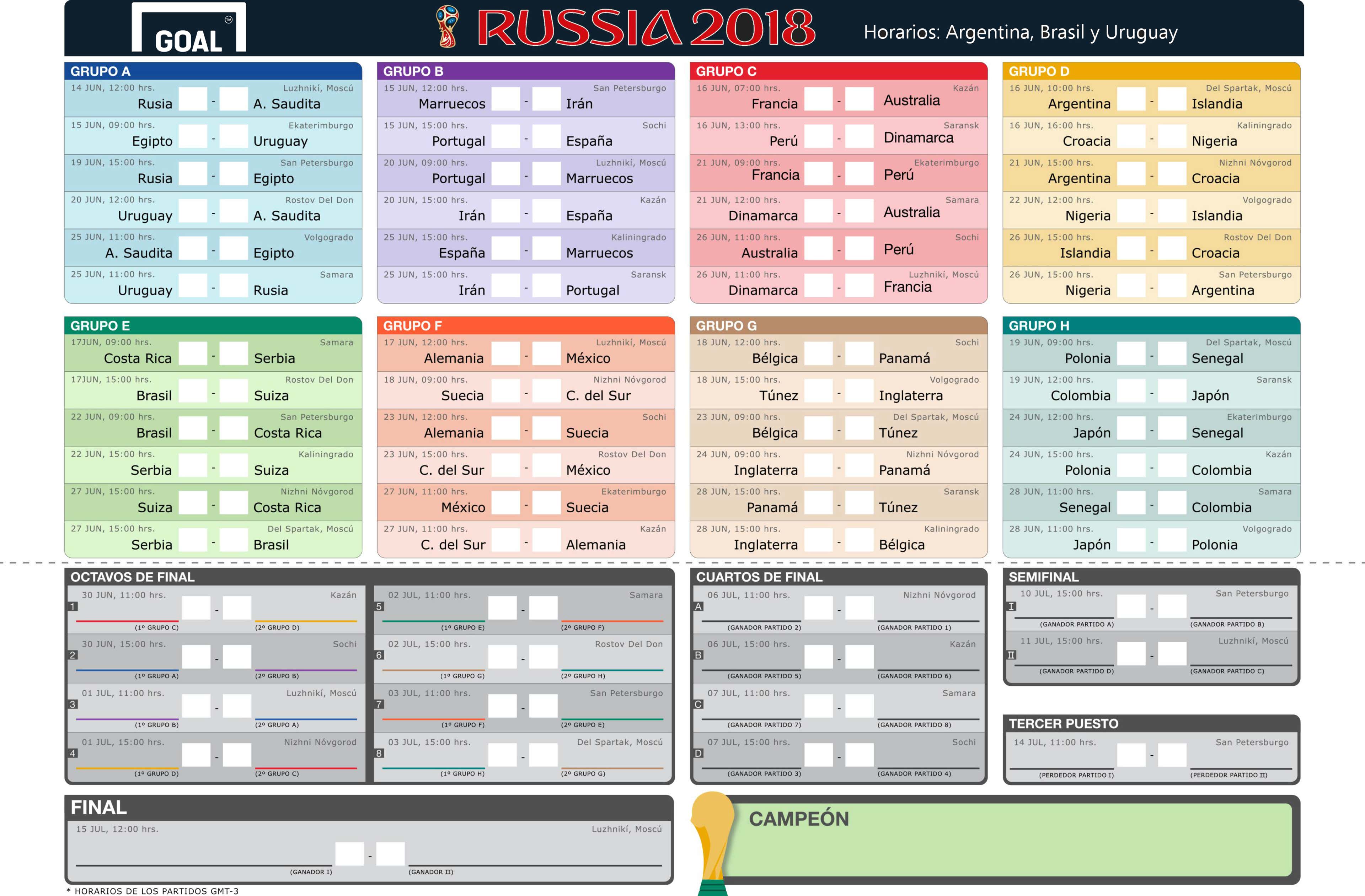 modelo de calendário de jogos copa do mundo da fifa. copa do mundo