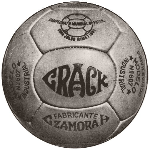 Crack 1962 World Cup ball