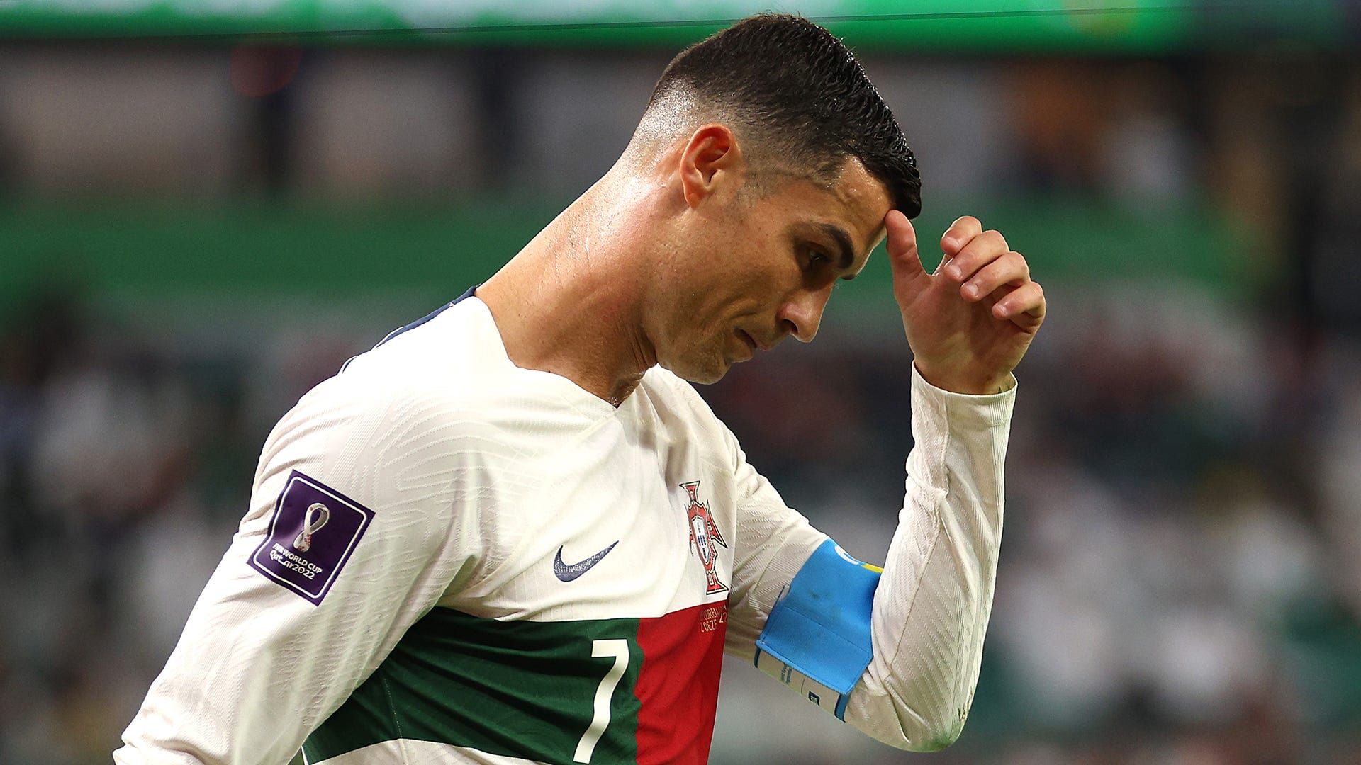 Cristiano Ronaldo of Portugal in action during the FIFA World Cup News  Photo - Getty Images