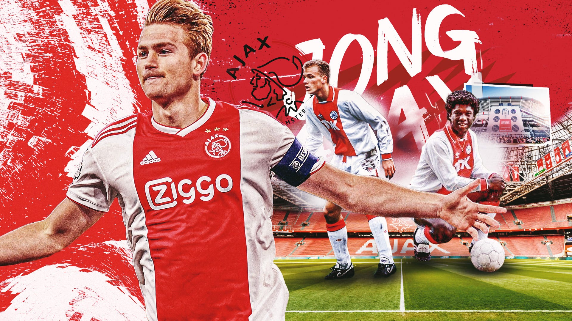 Ajax talent factories De Ligt Seedorf Bergkamp GFX