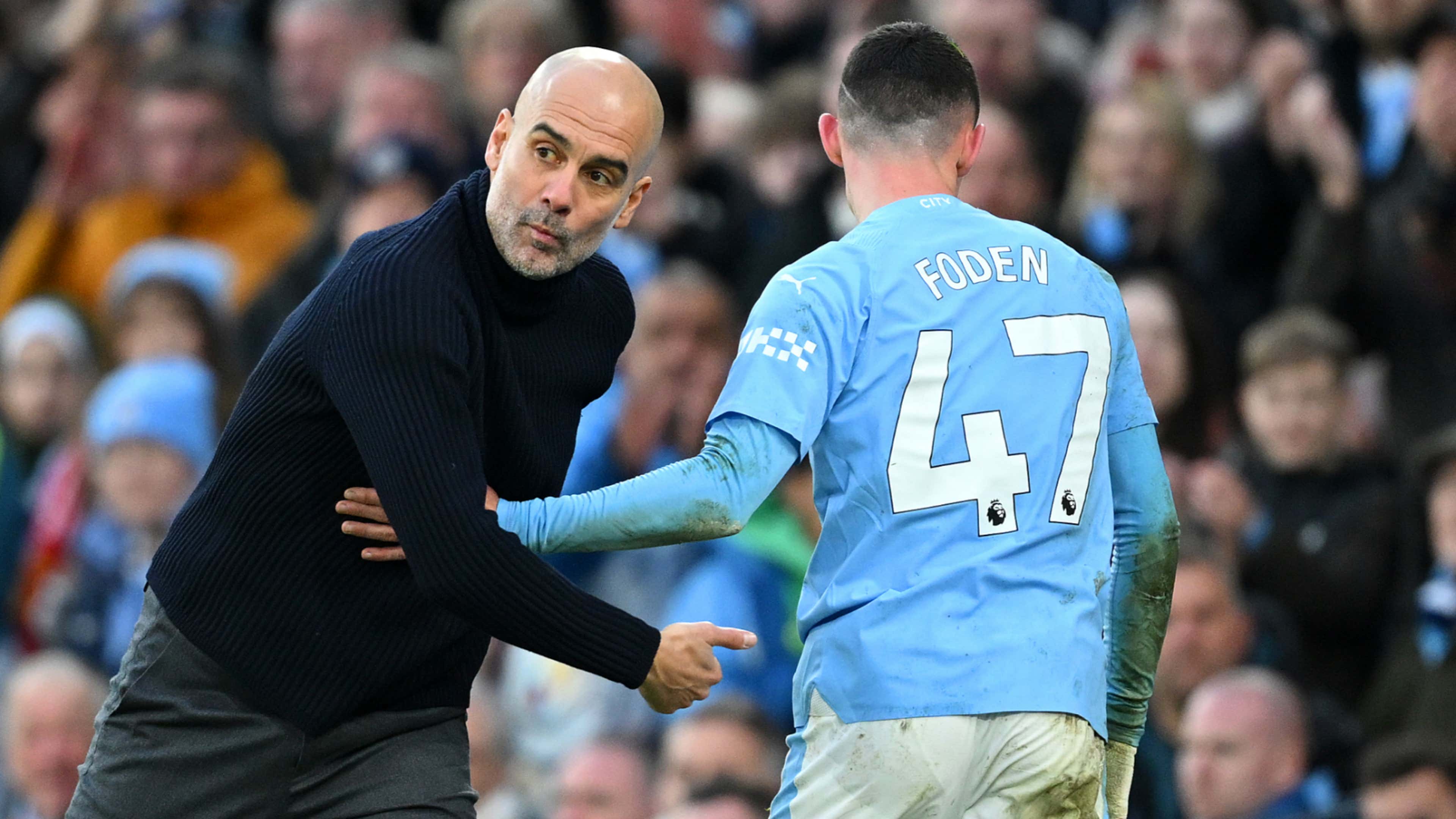 Pep Guardiola Phil Foden Manchester City 2023-24