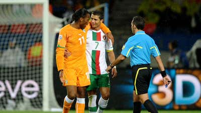 Didier Drogba Cristiano Ronaldo Ivory Coast Portugal