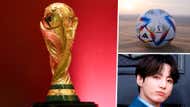 World Cup trophy, World Cup 2022 ball Jungkook BTS