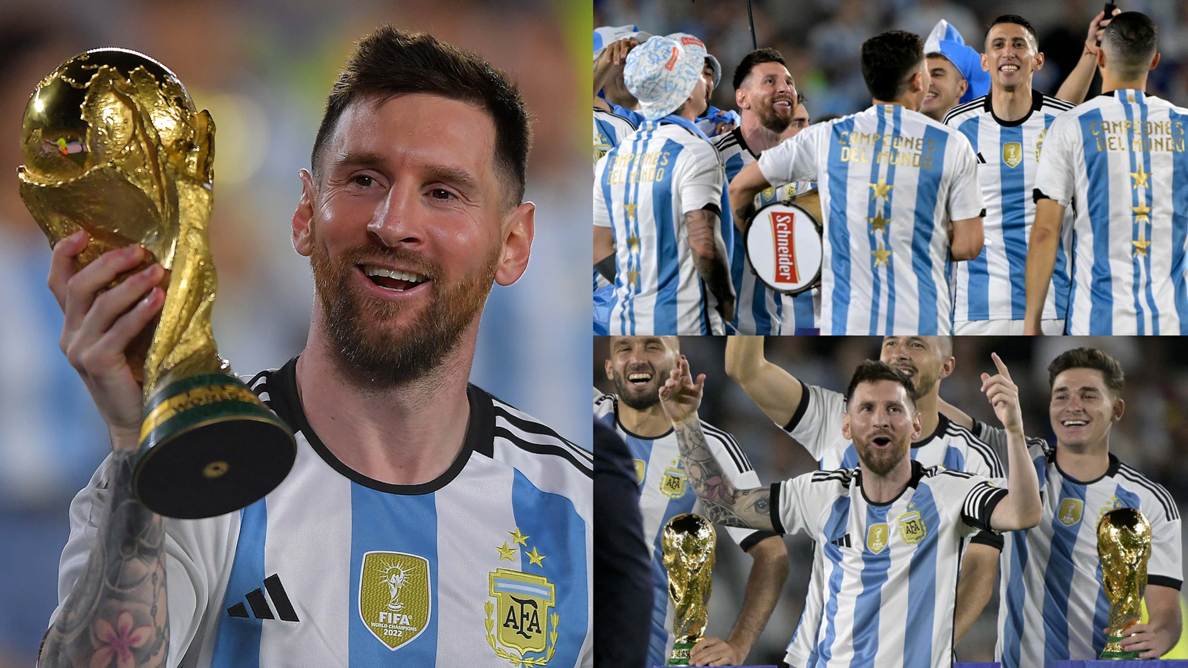 Lionel Messi World Cup trophy Argentina Panama