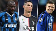 Romelu Lukaku Cristiano Ronaldo Josip Ilicic Inter Juventus Atalanta GFX