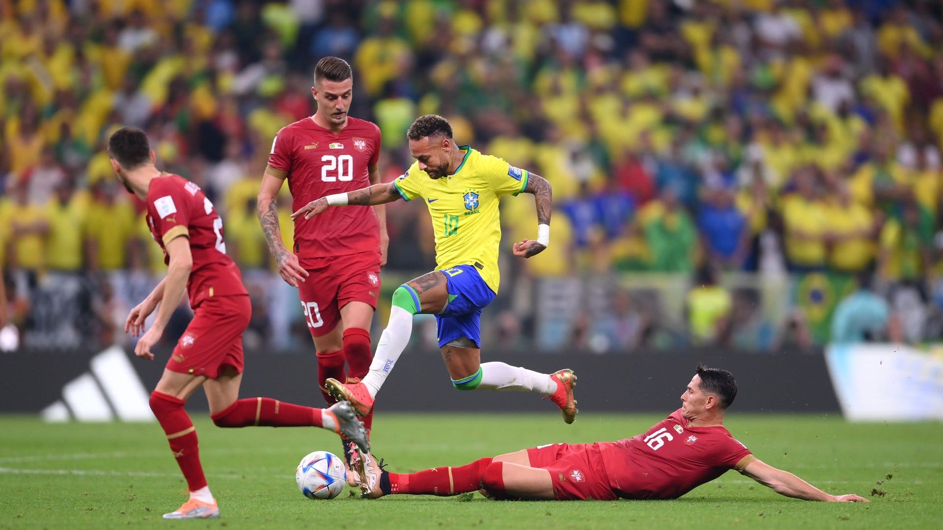 Neymar vs Serbia Brazil 2022