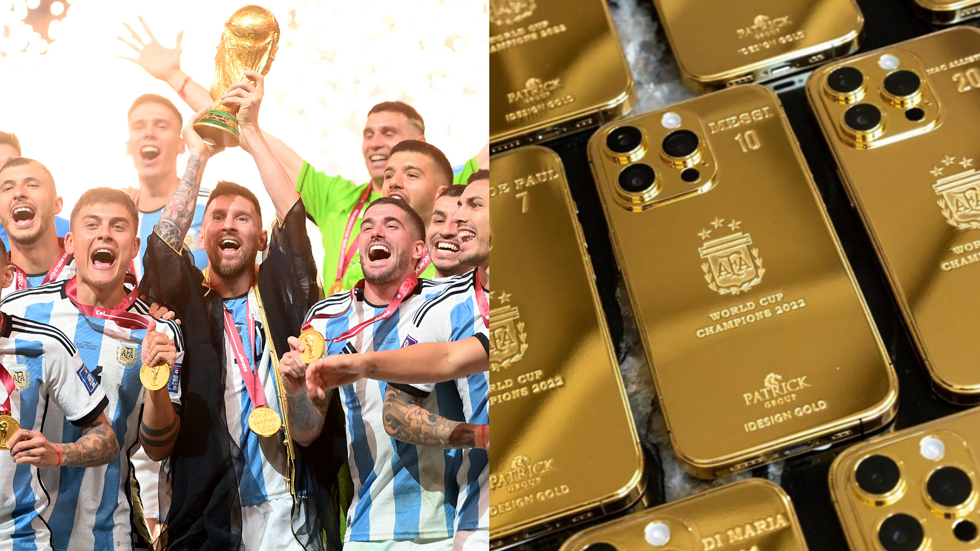 Lionel Messi World Cup Argentina gold iPhone