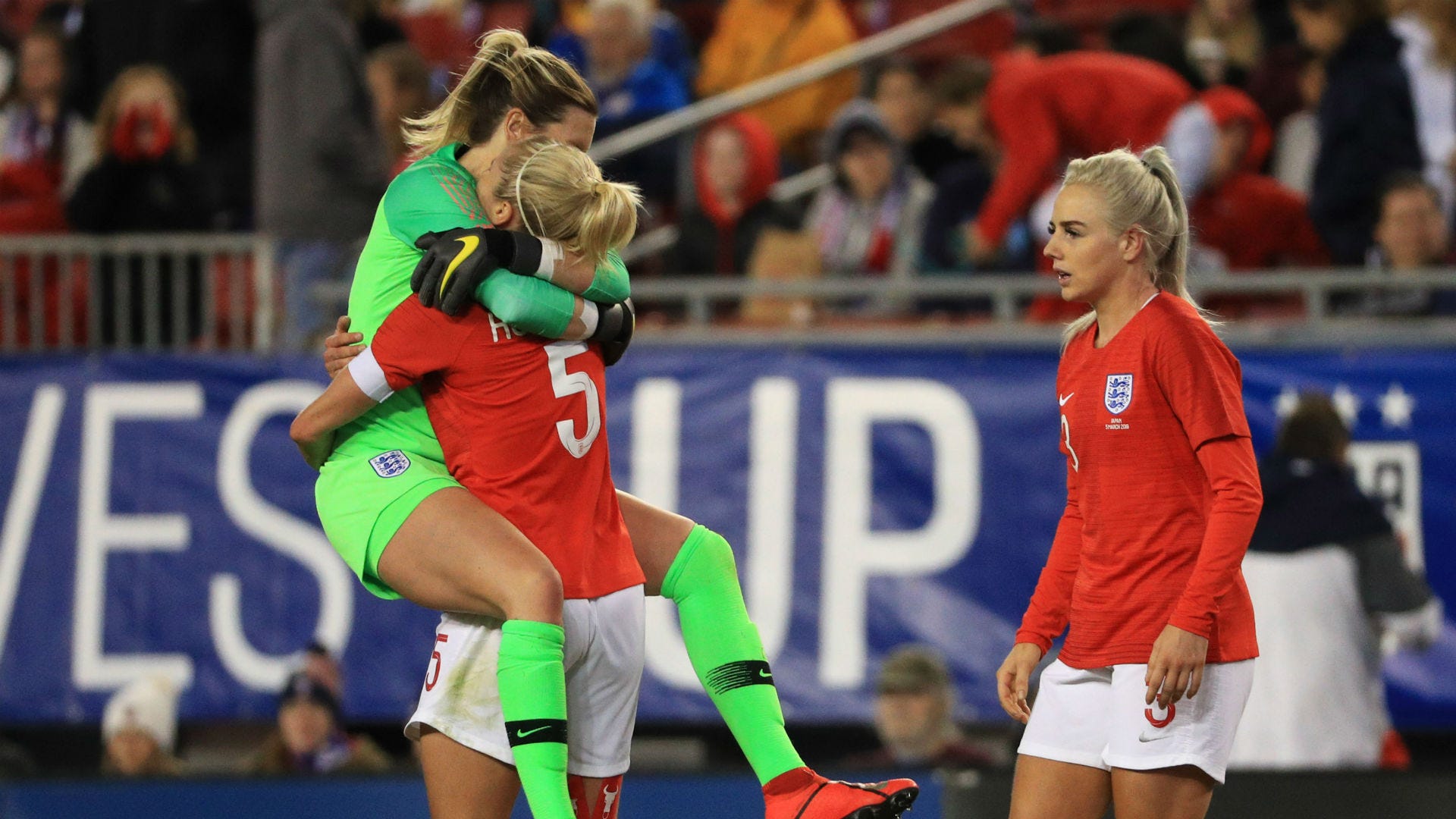 Steph Houghton Carly Telford England Japan SheBelieves Cup 2019