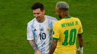 Messi e Neymar na final da Copa América, Argentina x Brasil, 10072021