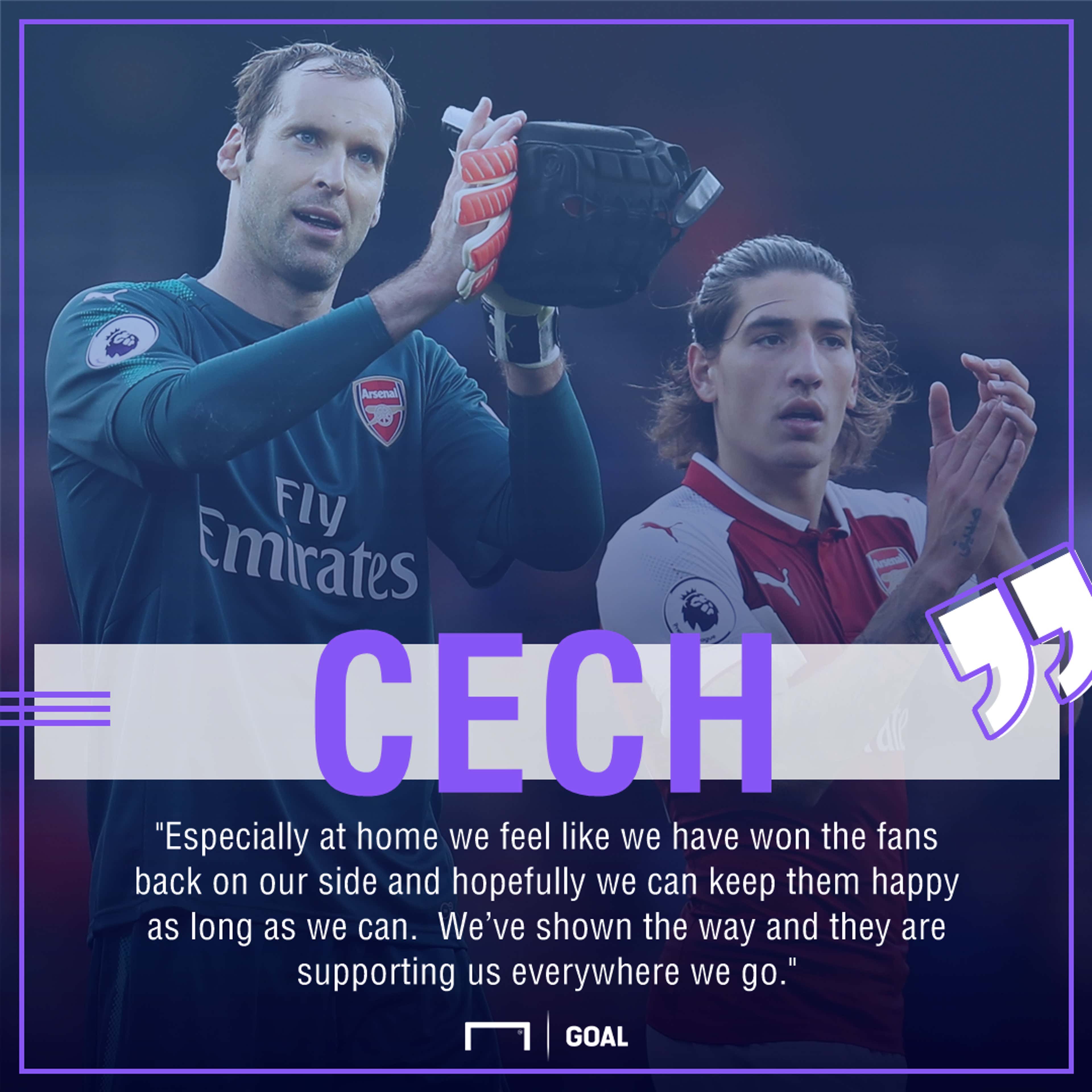 Petr Cech Arsenal won fans back