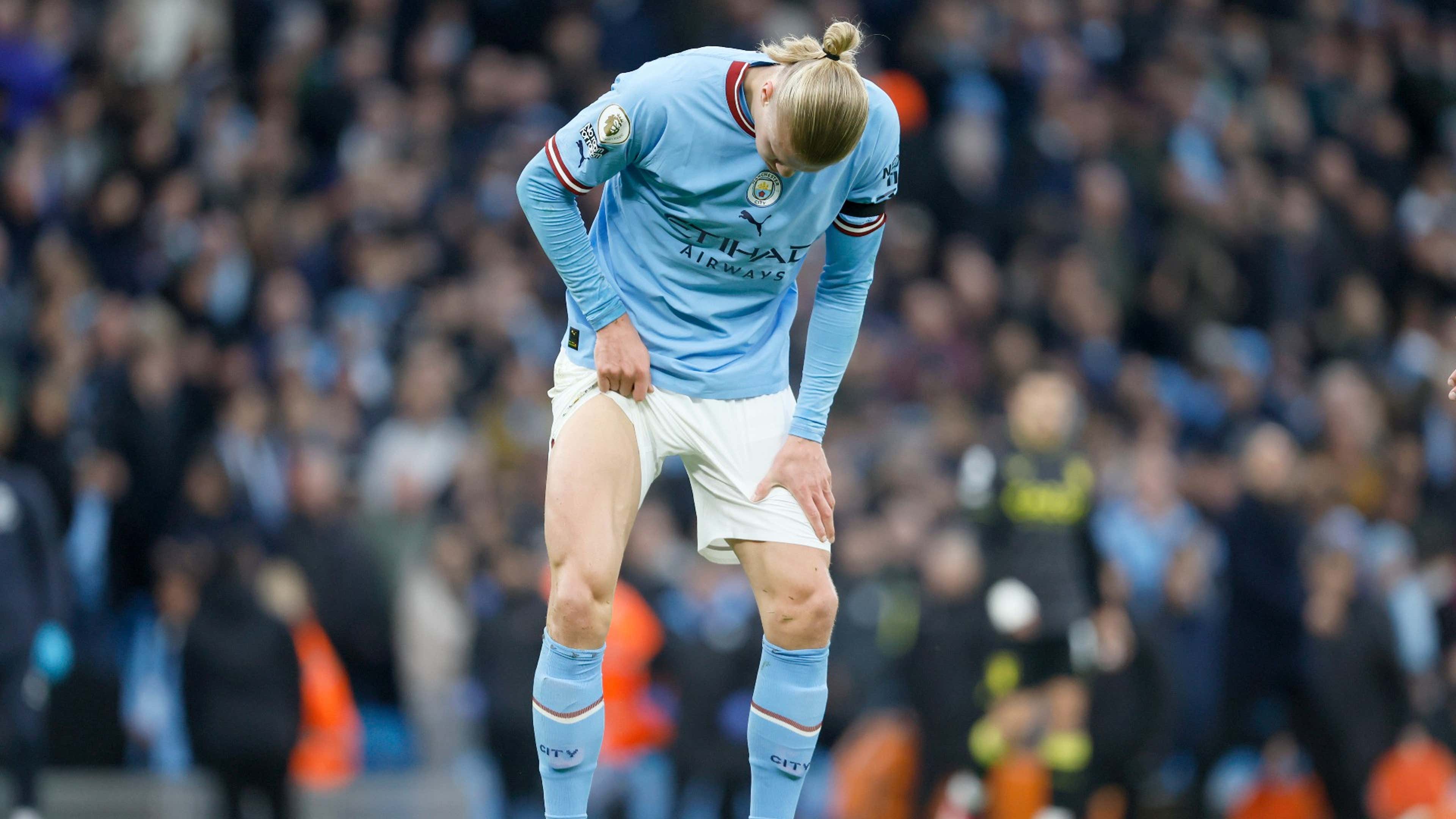 Erling Haaland Manchester City groin injury 2023