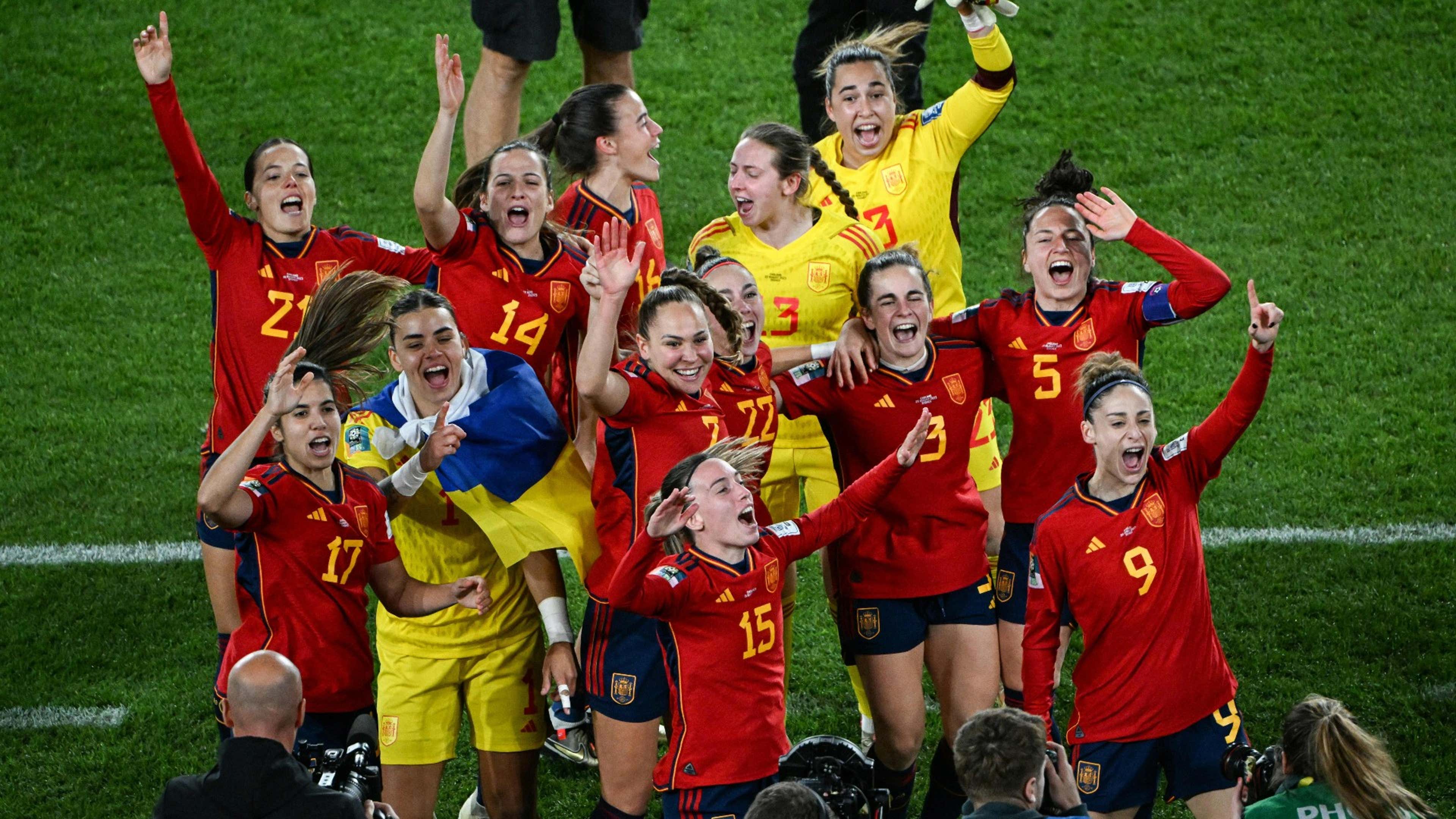 Spain Women celebrations Women's World Cup 2023