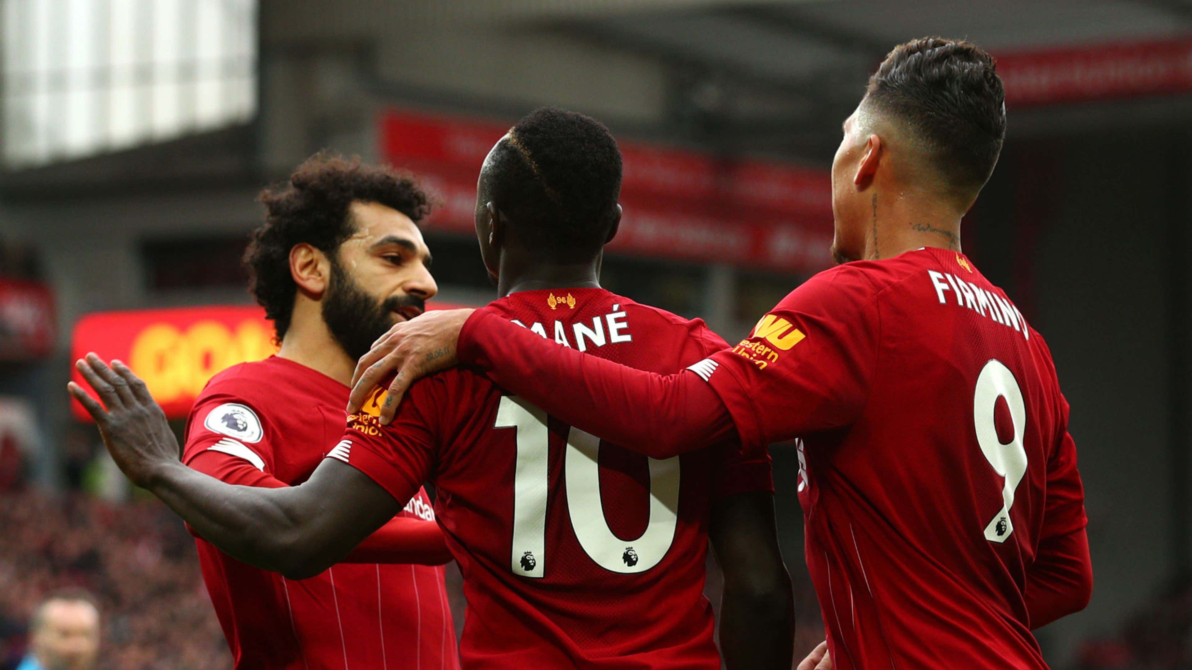 Mohamed Salah Sadio Mane Roberto Firmino Liverpool 2019-20
