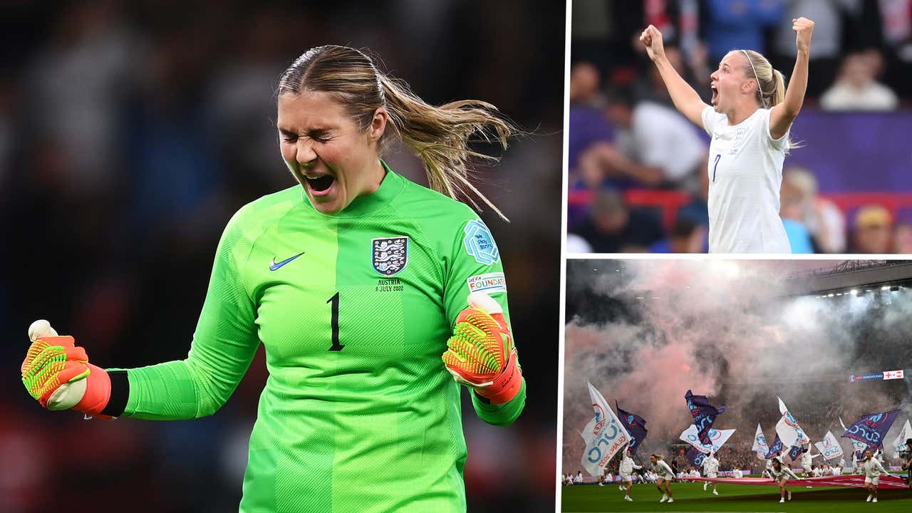 Inggris memecahkan rekor penonton Euro Wanita saat kerumunan besar melihat Lions mengalahkan Austria di pertandingan pembuka