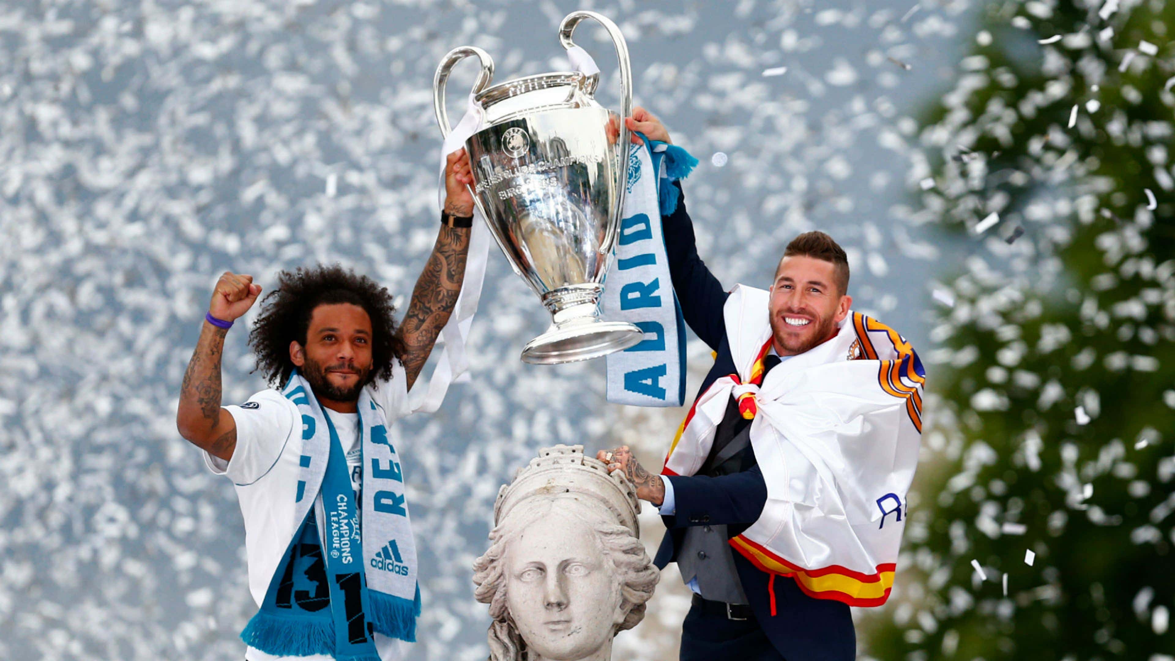 Marcelo Sergio Ramos Real Madrid Champions League trophy 2018