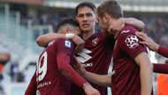 Torino celebrates goal against Bologna Serie A
