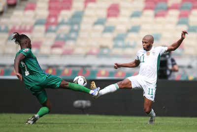 Osman Kakay and Yacine Brahimi in Algeria vs Sierra Leone