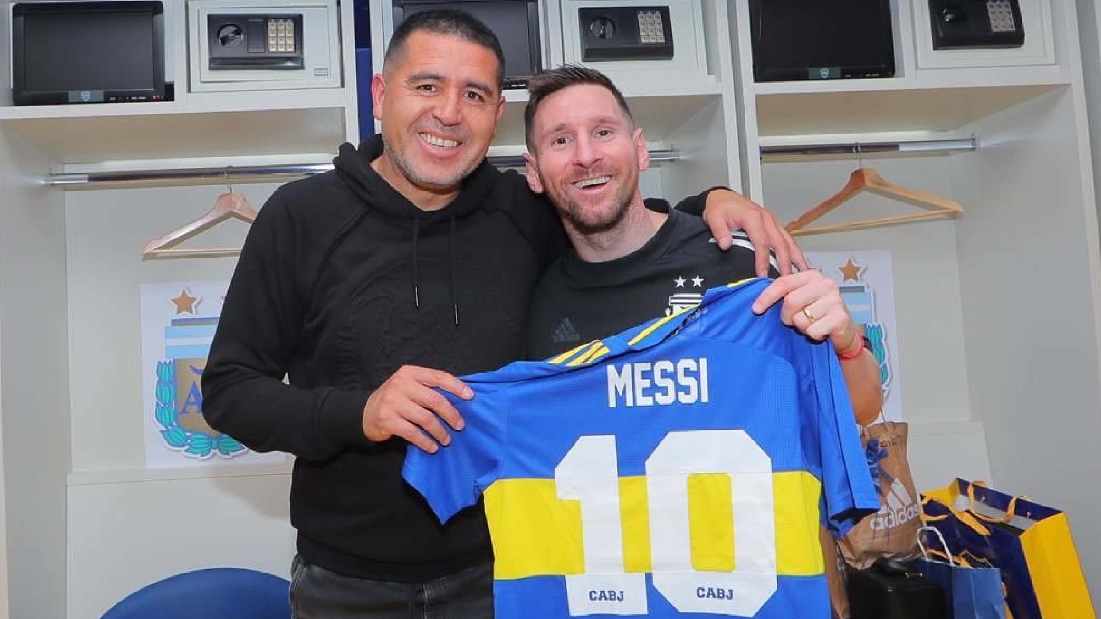Riquelme Messi Maillot Boca Juniors