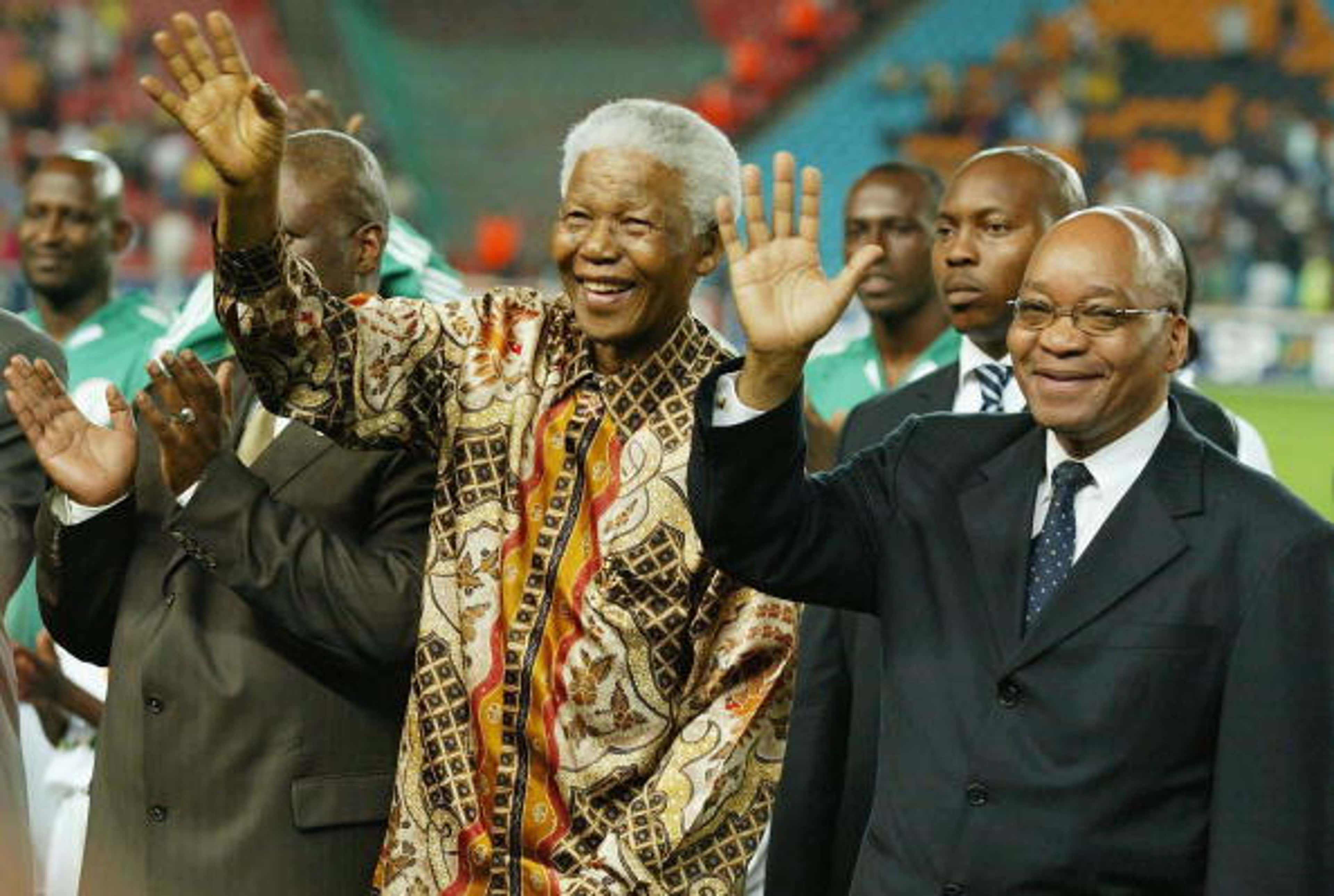 Nelson Mandela & Jacob Zuma at Nelson Mandele Challenge 2004
