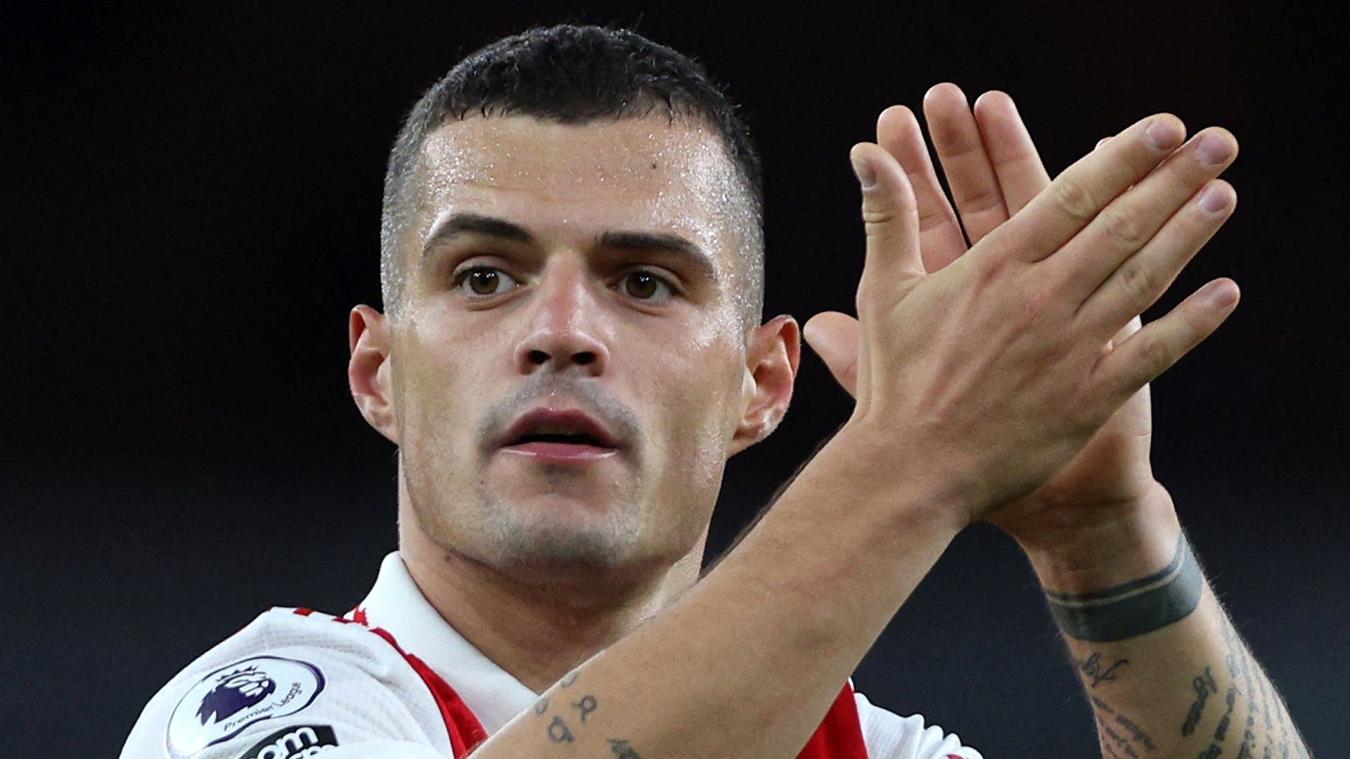 WATCH: 'It's not about the Mrs!' - Granit Xhaka quizzed by fans about rumoured move from Arsenal to Bayer Leverkusen