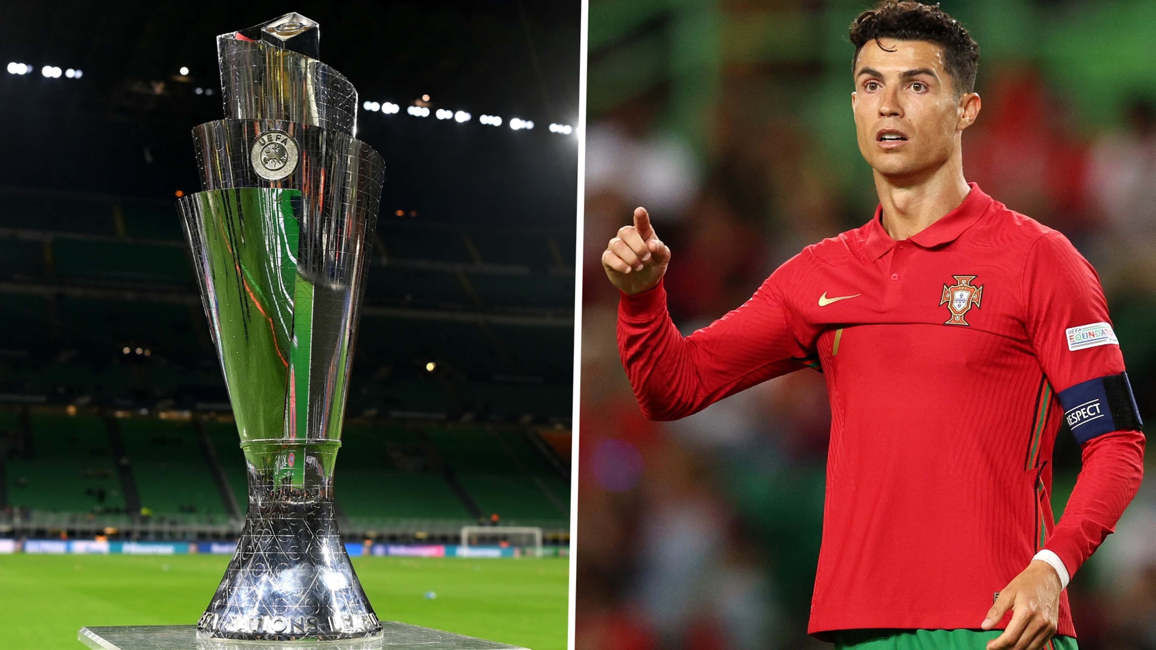 UEFA Nations League trophy Cristiano Ronaldo