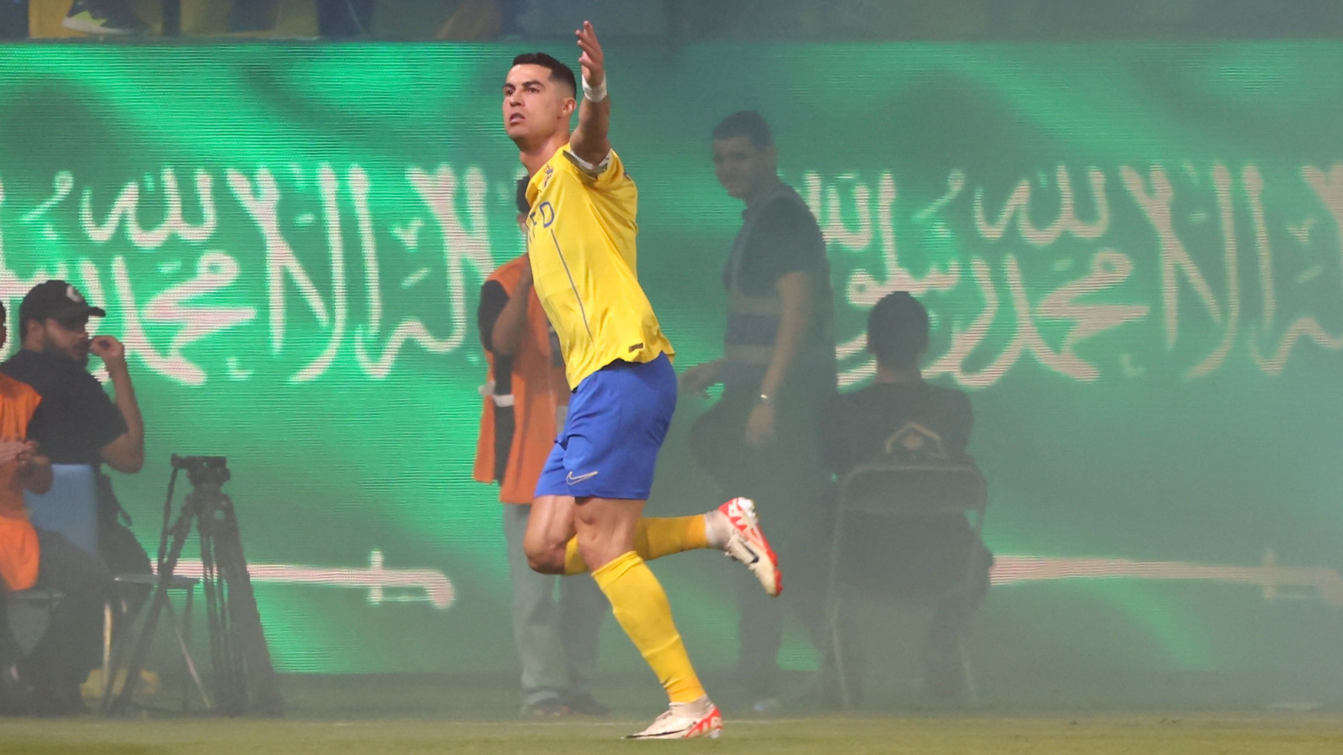 WATCH: Through the smoke! Ronaldo finds the back of the net for Al-Nassr despite fanfare obstruction from the crowd!