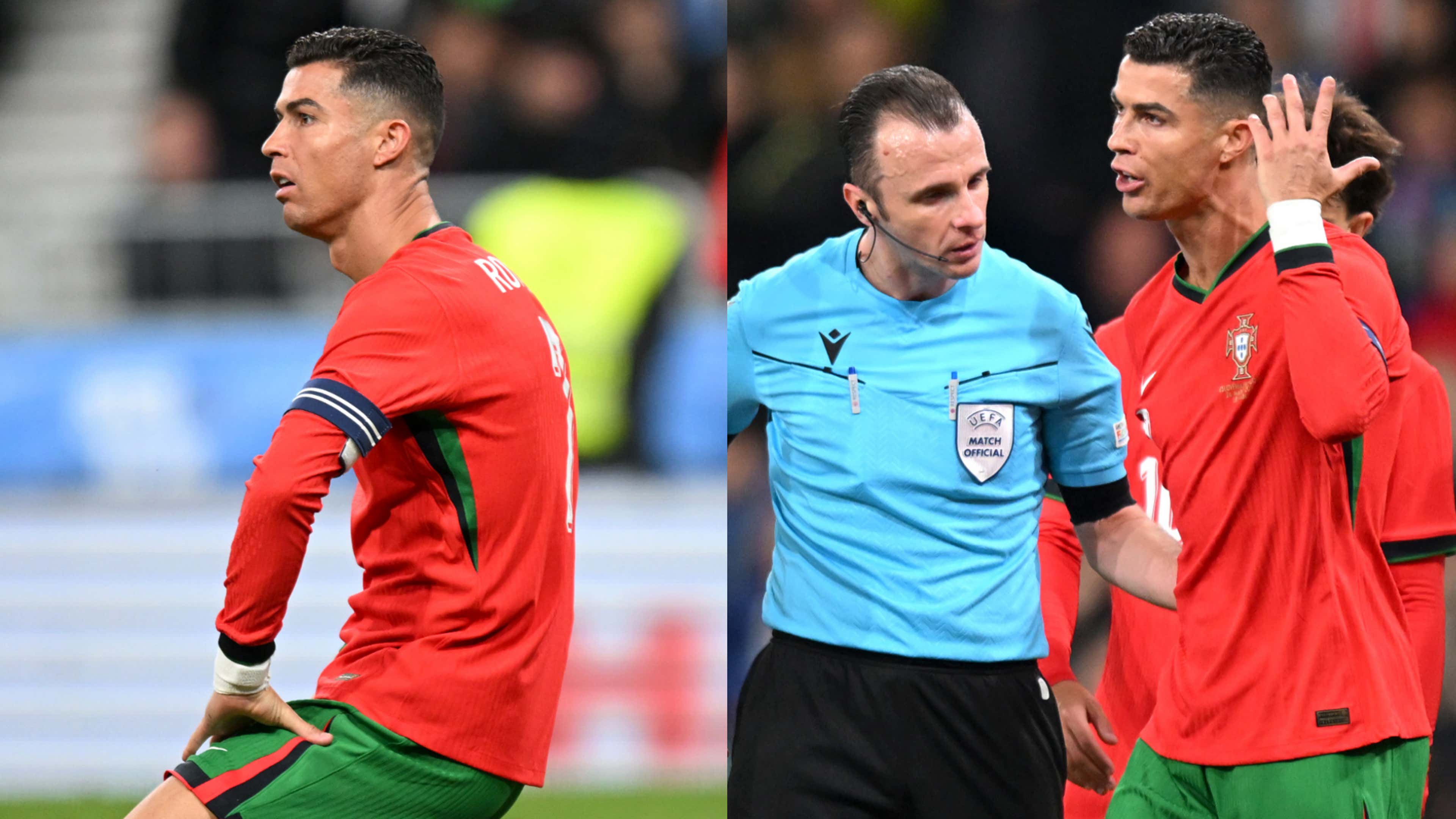 No penalty, no party!' - Fans accuse Cristiano Ronaldo of 'ghosting' for  Portugal and 'attacking referee' as he erupts with fury on way down tunnel  after Slovenia loss