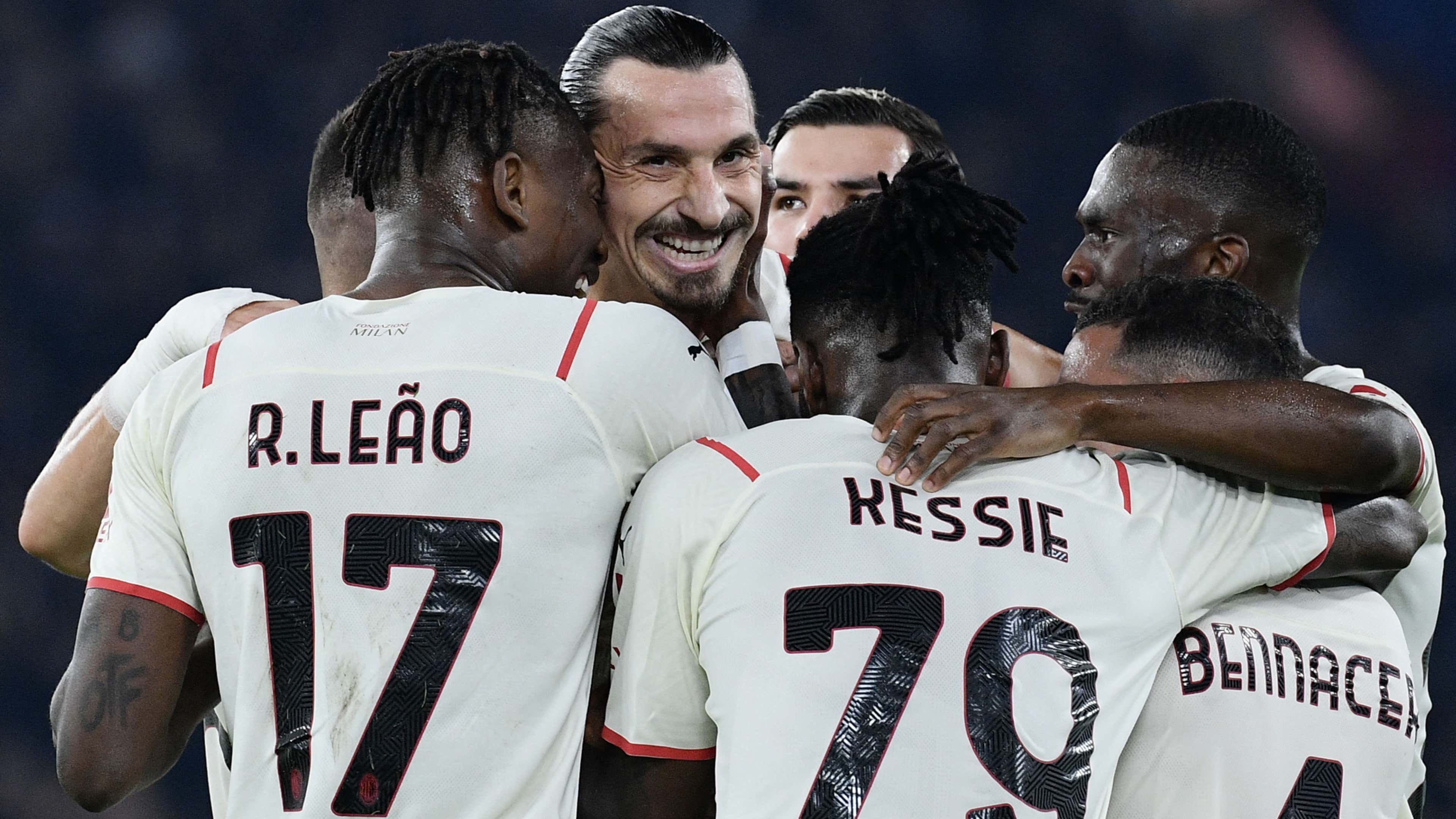Ibrahimovic celebrating Roma Milan Serie A