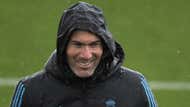Zinedine Zidane Real Madrid Champions League training session