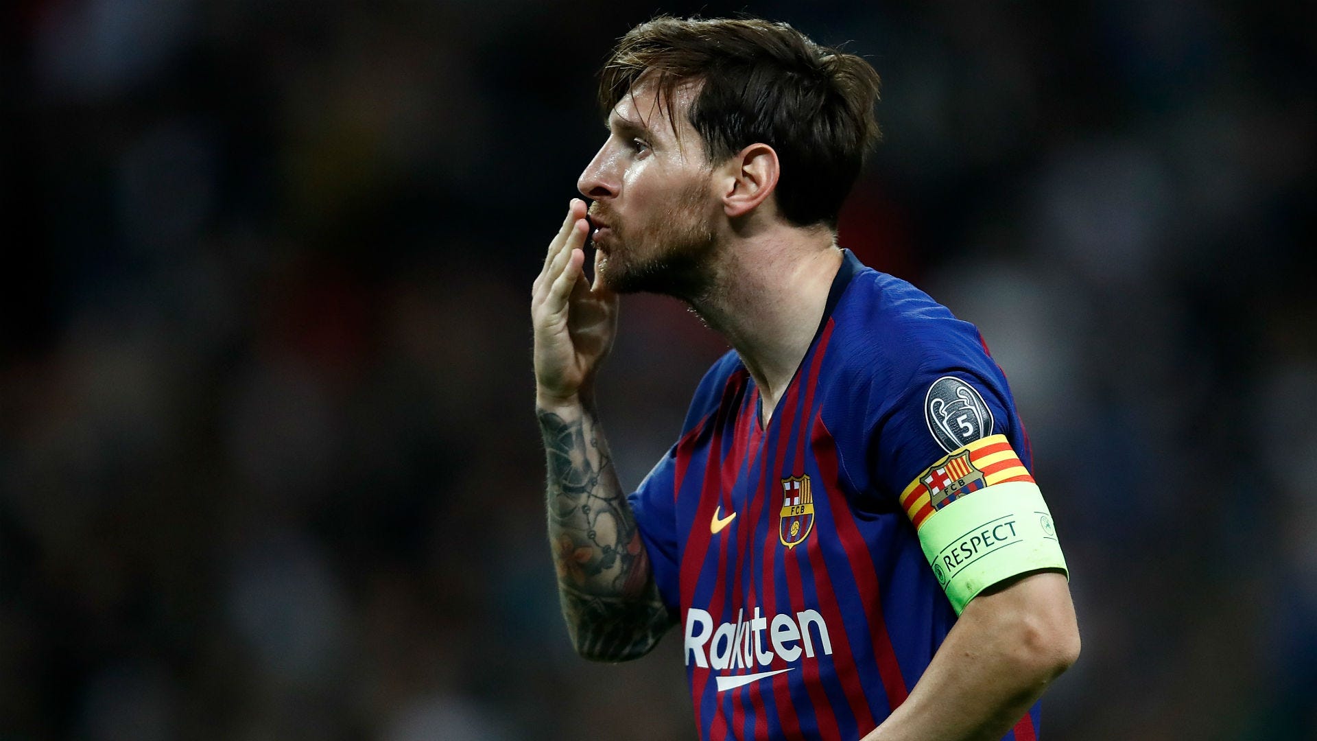 Lionel Messi Barcelona Tottenham UEFA Champions League 03102018