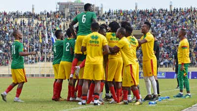 Ethiopia squad celebrates.