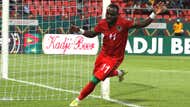 Gabadinho Hellings Mhango of Malawi celebrates scoring his and Malawi second goal Afcon.