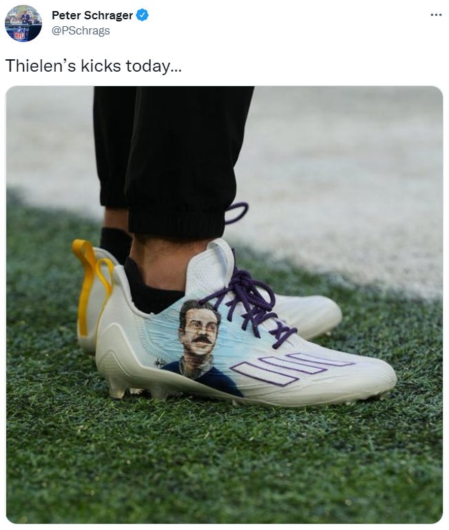 Adam Thielen Ted Lasso cleats boots