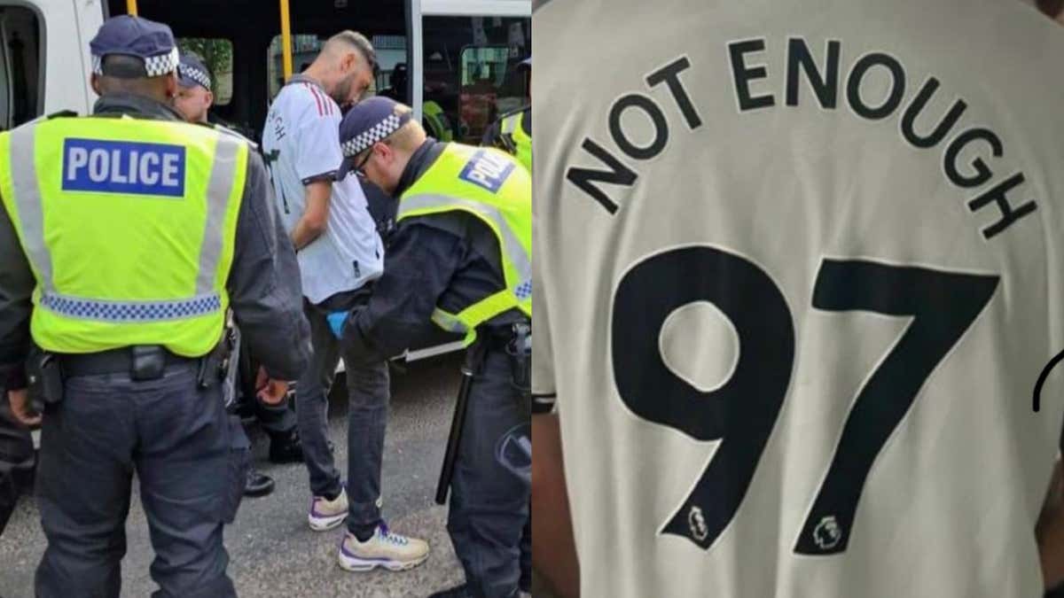 Man Utd Fan Arrested For Wearing Offensive Shirt Mocking Hillsbrough Disaster Banned From 5435