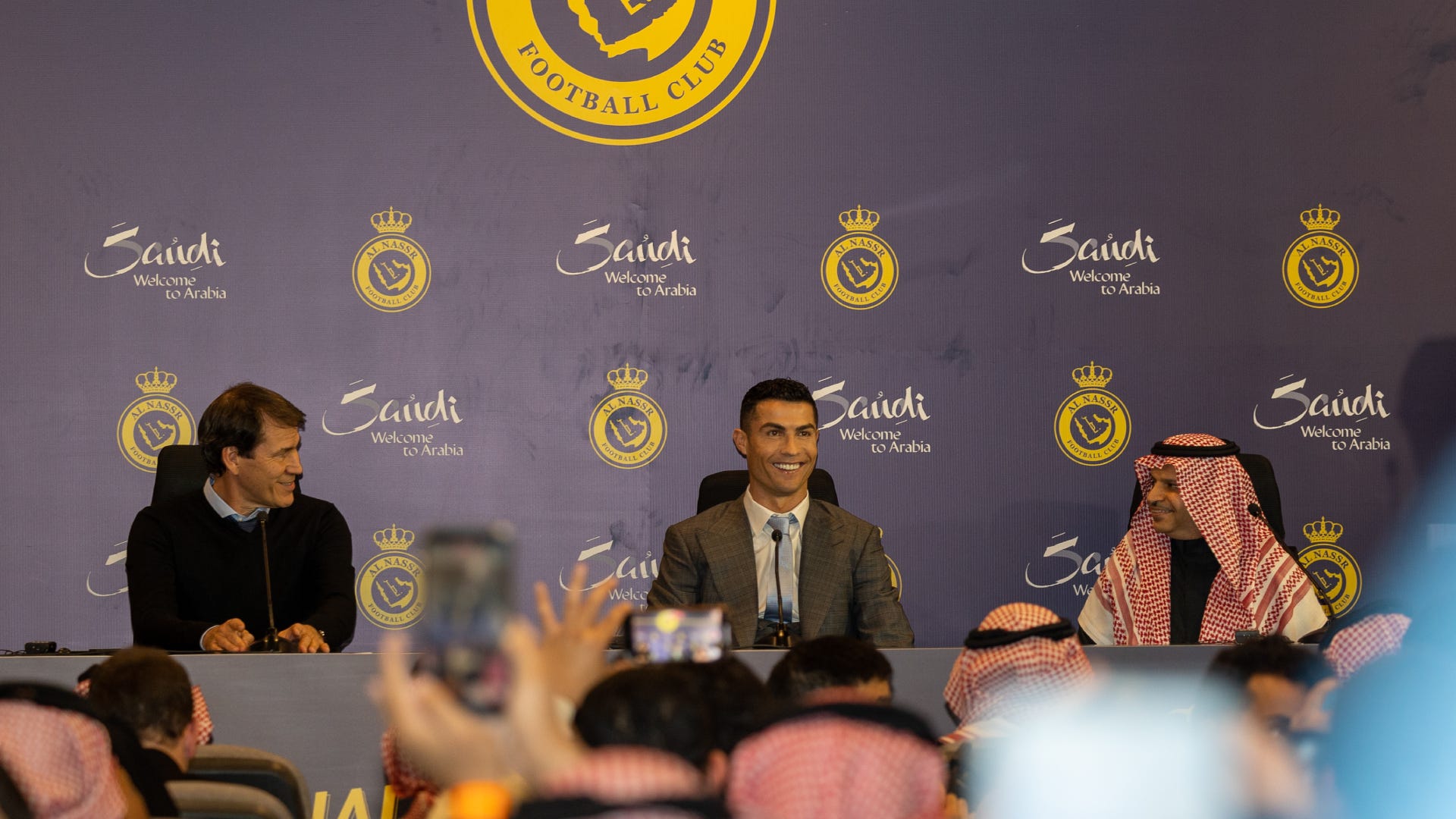 Cristiano Ronaldo unveiling press conference Al Nassr